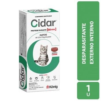 SALUD GATO DESPARASITANTE Y ANTIPULGAS PASTILLA 1.5 - 3 KG CIDAR
