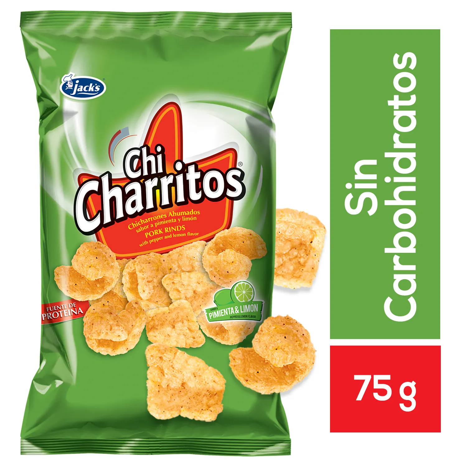 Bocadillo Chicharron Limon Pimineta Jacks Paquete 75 G