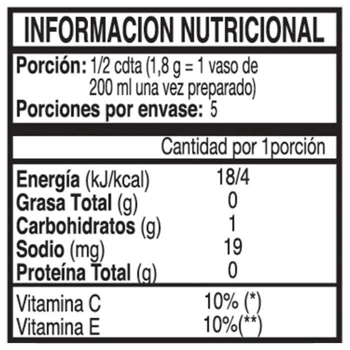 Bebida Polvo Saborizada Limón Light Livean Paquete 9 G