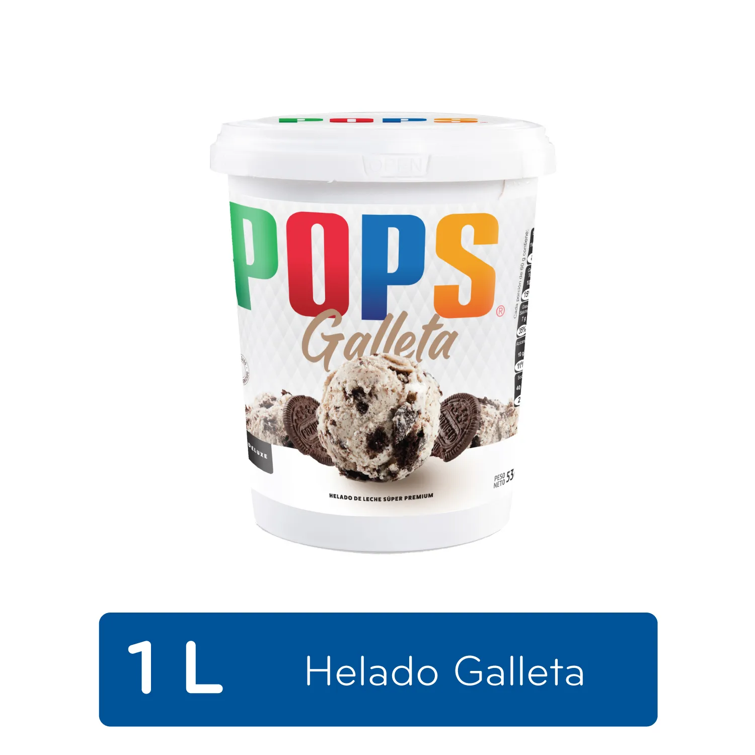 Helado Galleta Pops Envase 536 G