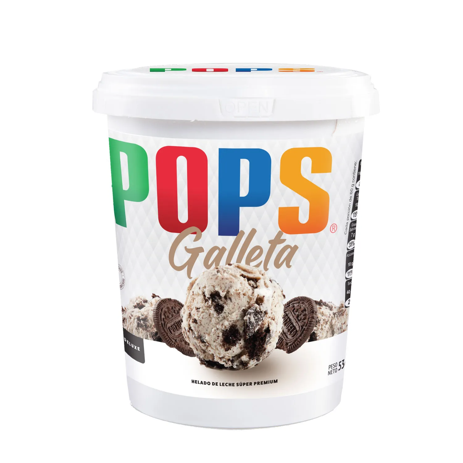 Helado Galleta Pops Envase 536 G