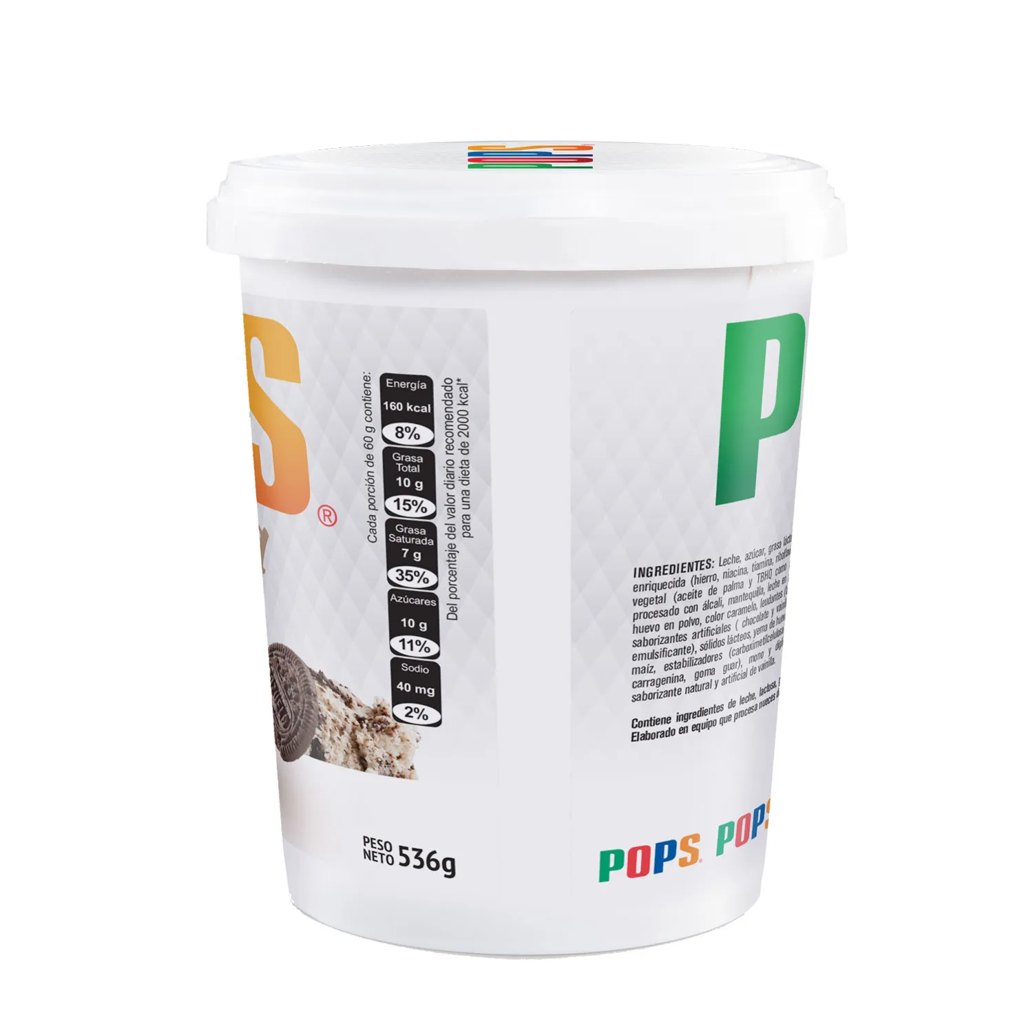 Helado Galleta Pops Envase 536 G