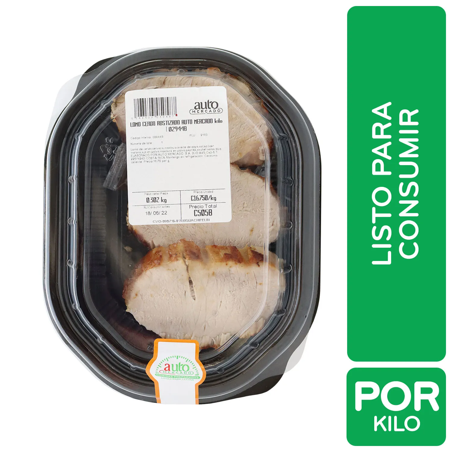 Lomo Cerdo Rostizado Con Salsa Bbq Auto Mercado Kilo