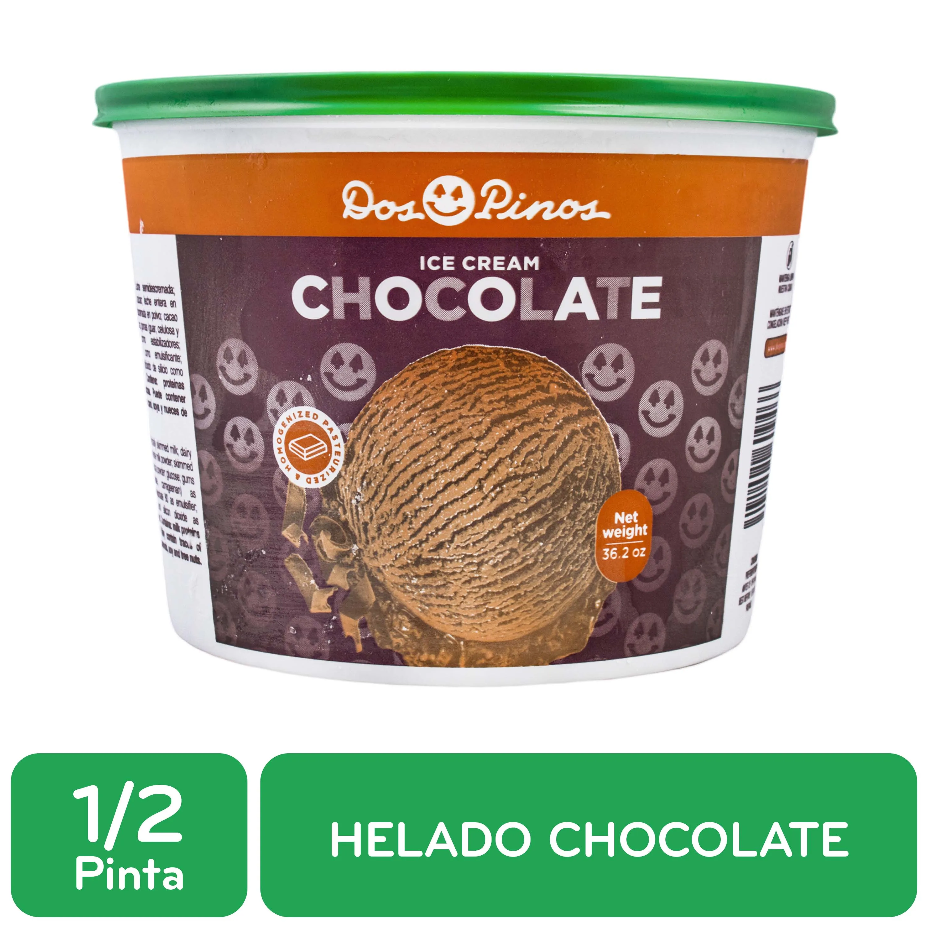 Helado Chocolate Dos Pinos Envase 1028 G
