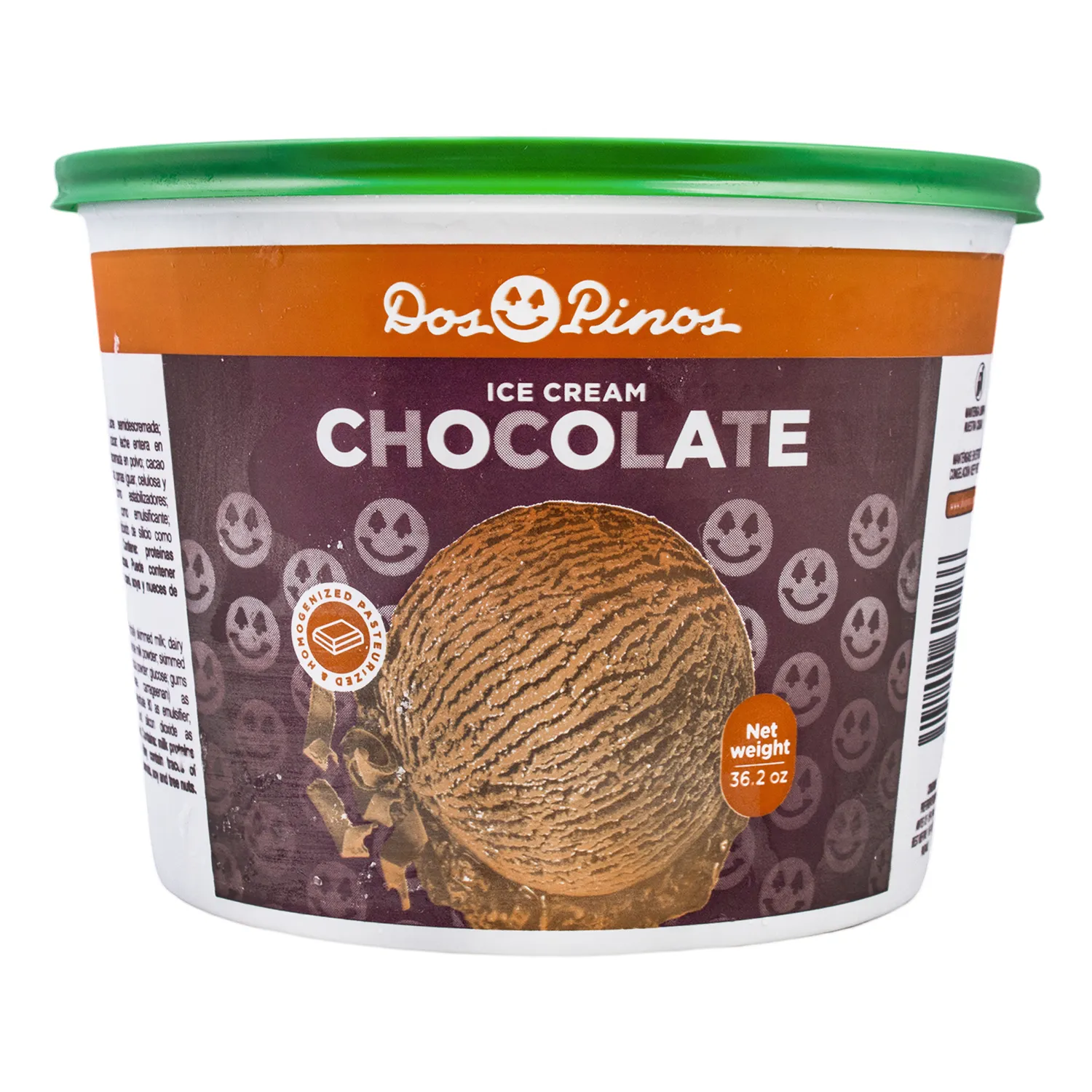 Helado Chocolate Dos Pinos Envase 1028 G