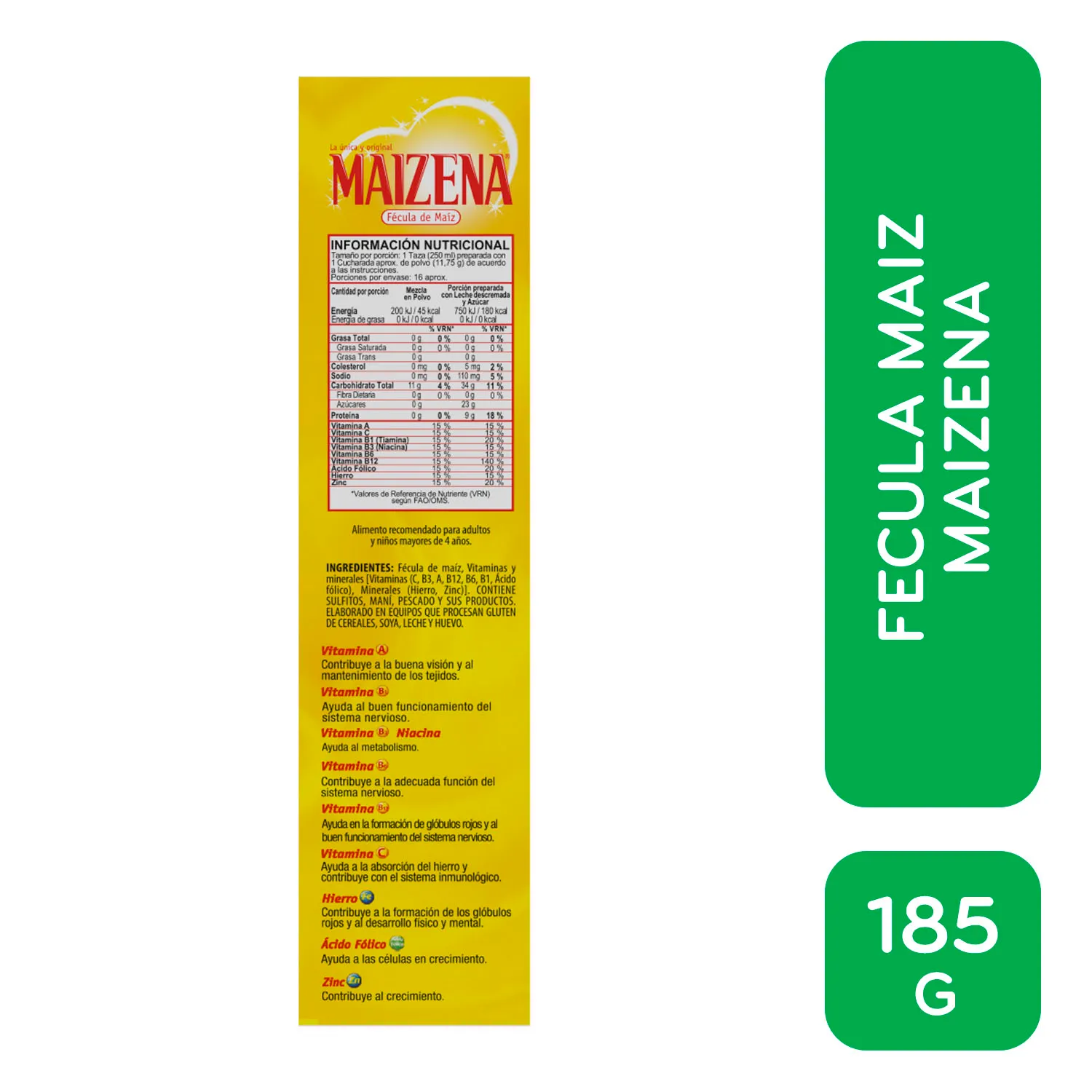 Fecula Maiz Maizena Caja 185 G