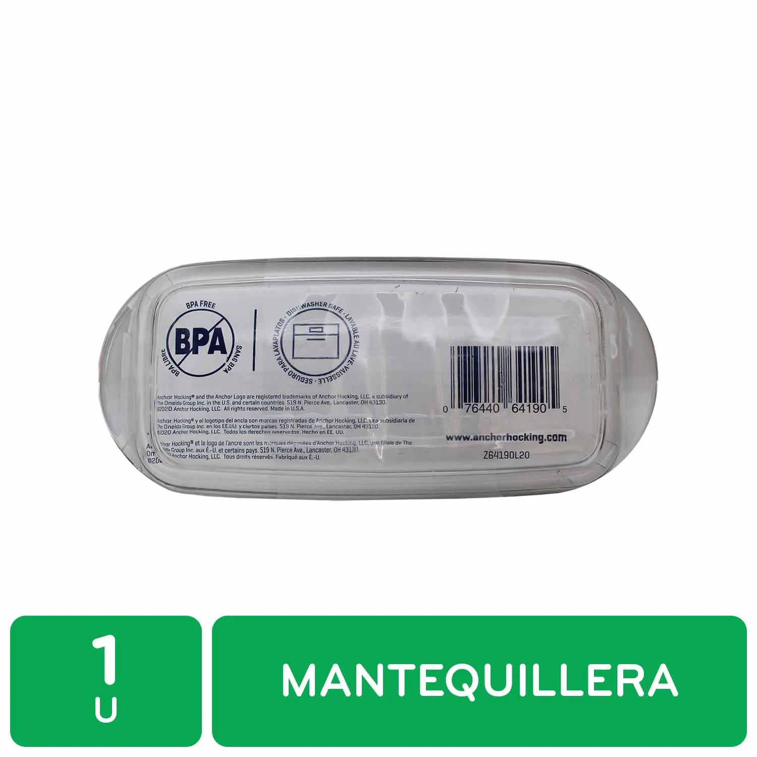 Cocina Mantequillera C Tapa Vidrio Anchor Hocking Unidad