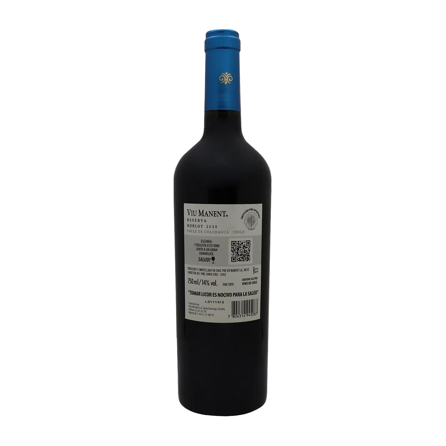 Vino Tinto Chile Merlot Reserva Viu Manent