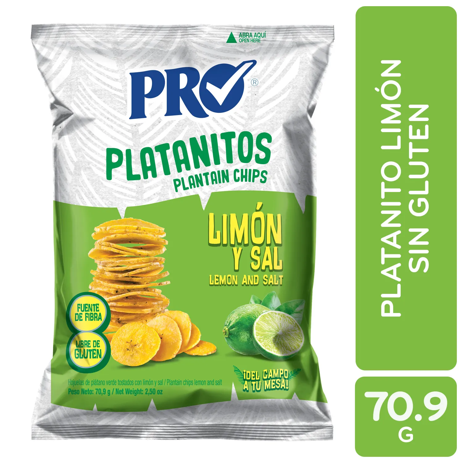 Platano Verde Limon Sal Pro Paquete 70.9 G