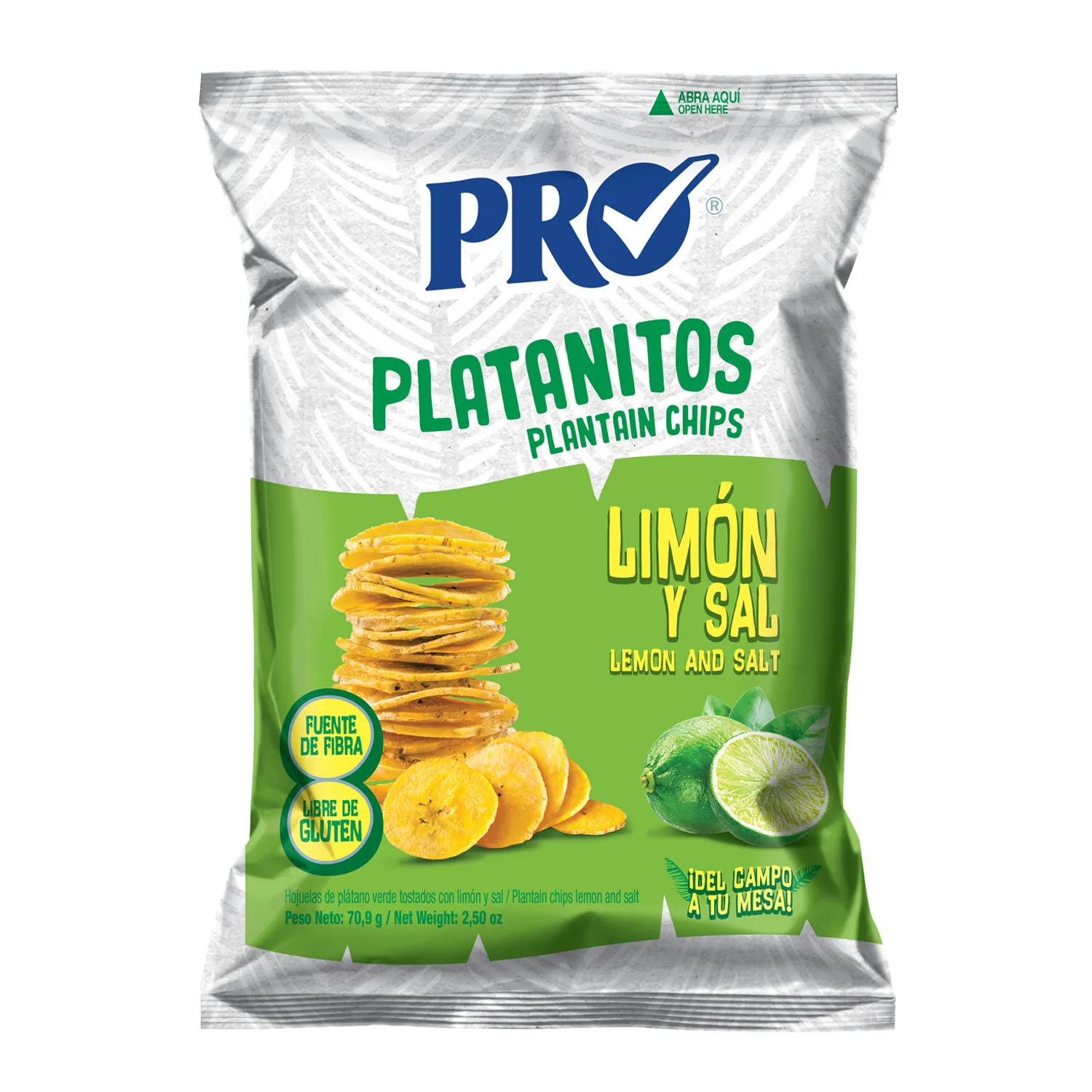 Platano Verde Limon Sal Pro Paquete 70.9 G