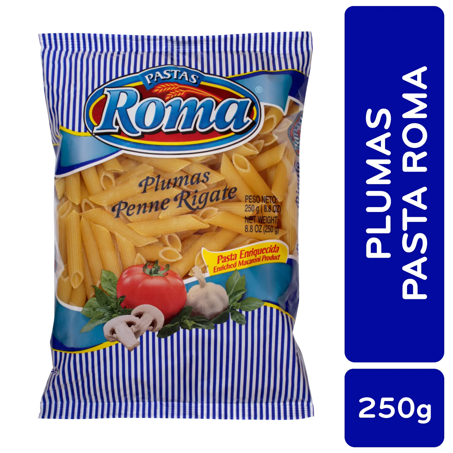 Pasta Alimenticia Pluma Roma Paquete 250 G