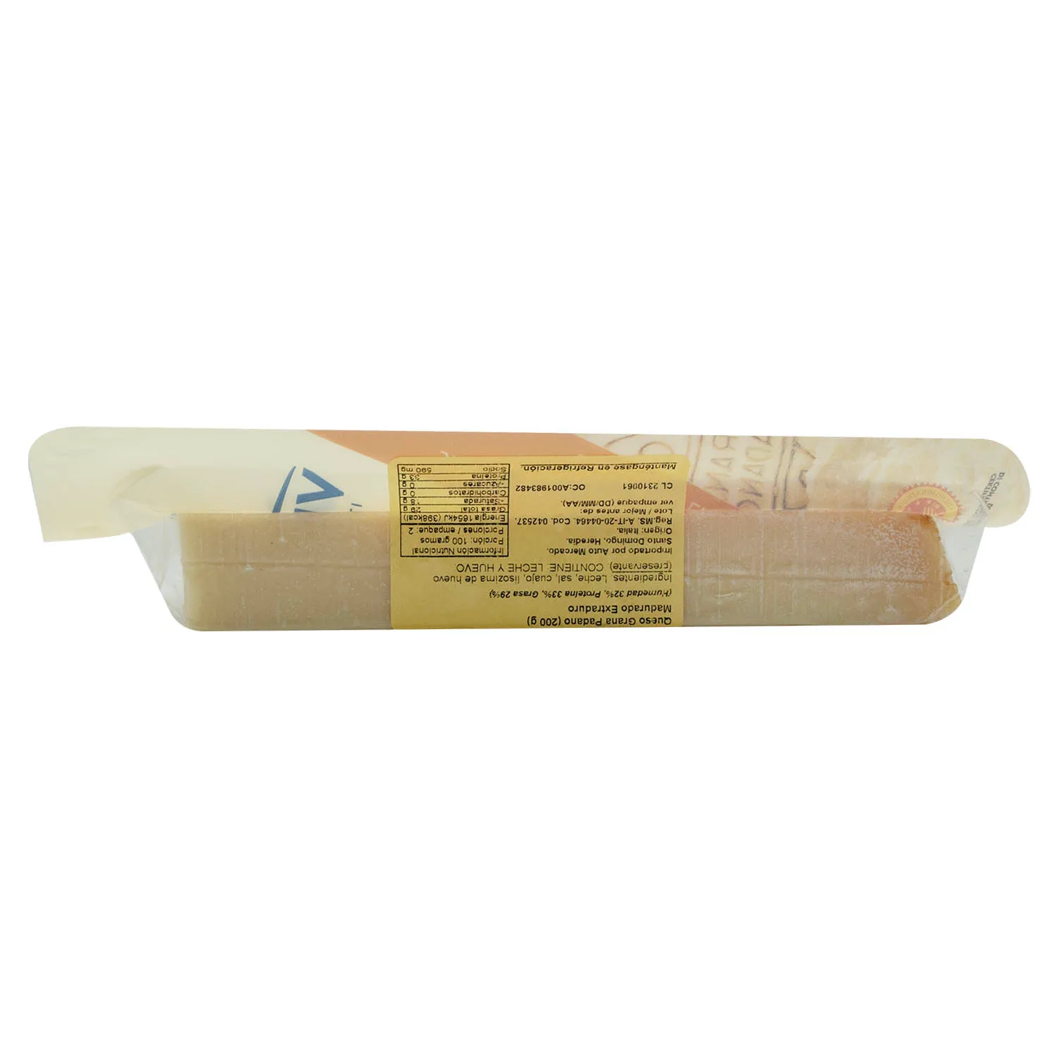 Queso Maduro Grana Padano Virgilio Paquete 200 G