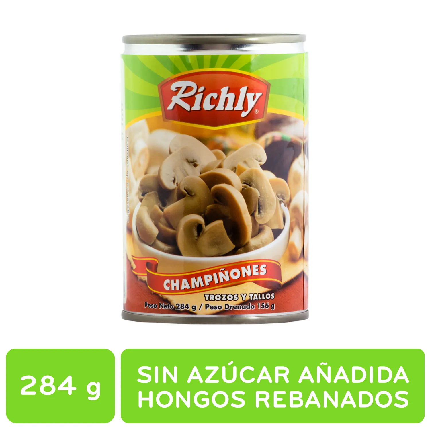 Hongo Rebanado Richly Lata 284 G