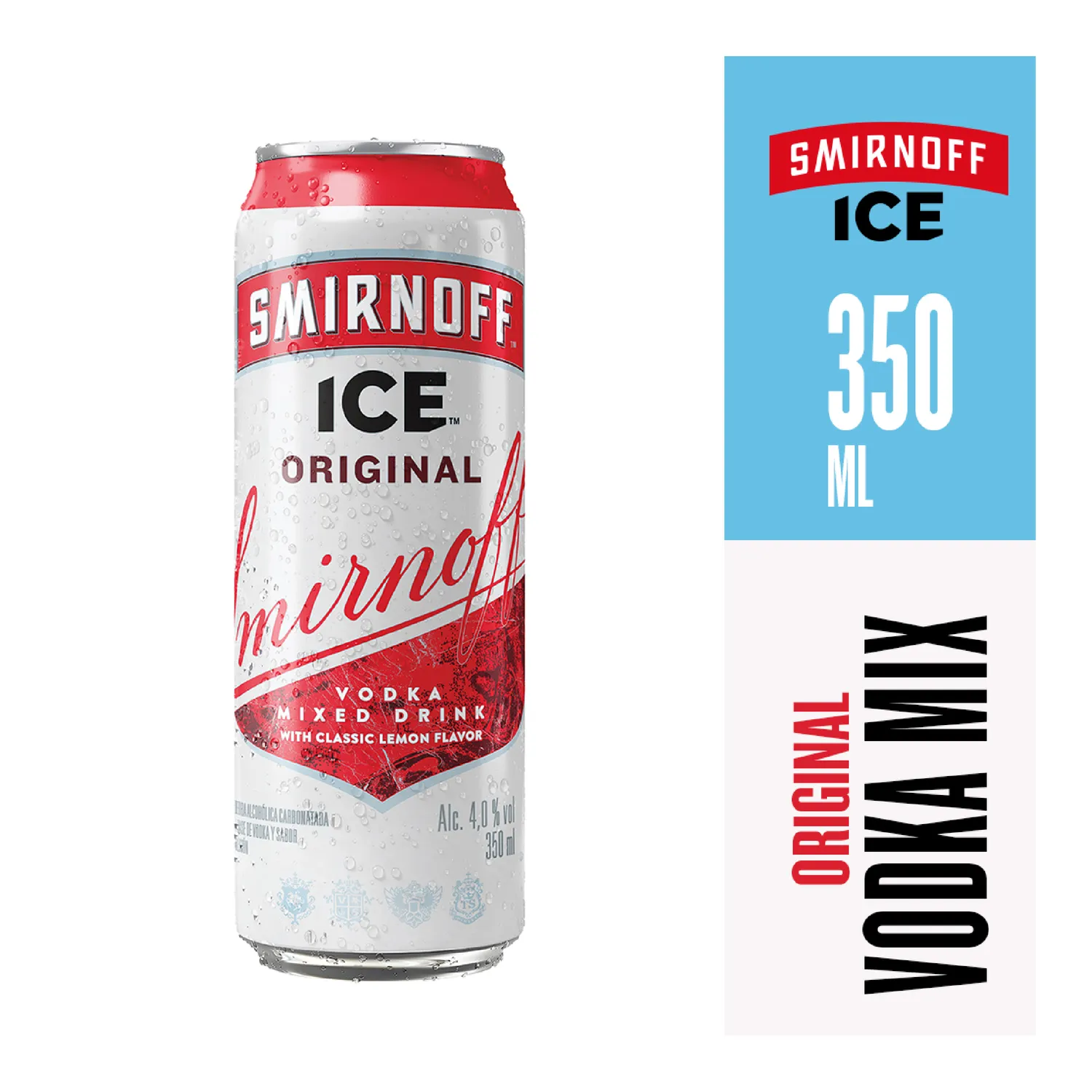 Rtd Vodka Ice Smirnoff Lata 350 Ml