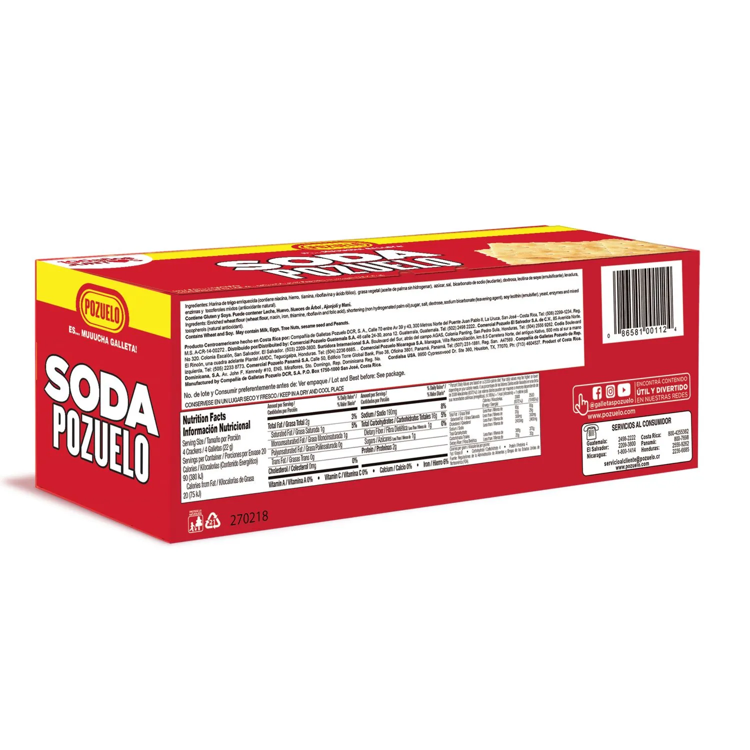 Galleta Soda Pozuelo Caja 440 G