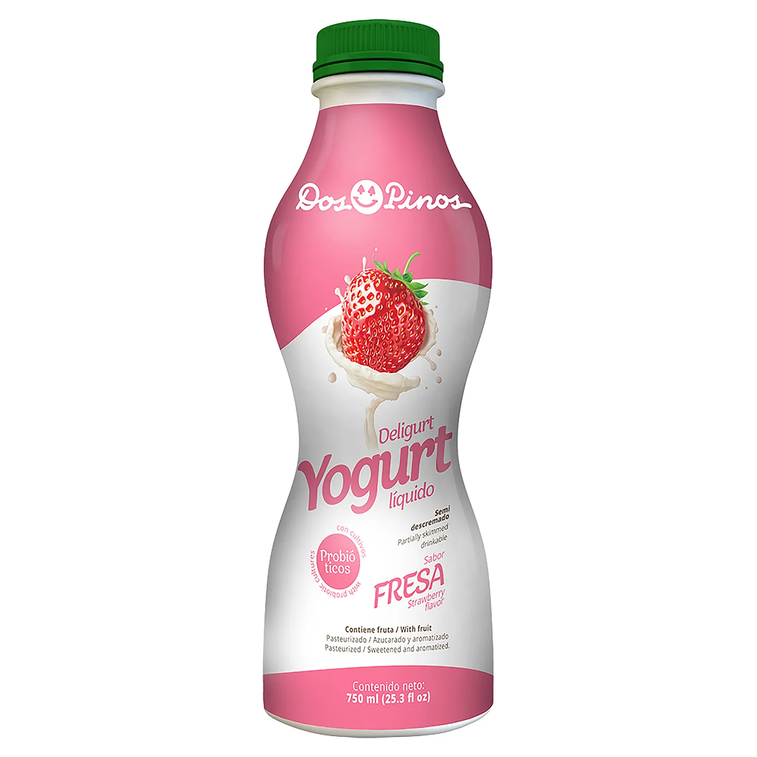 Yogurt Liquido Fresa  Dos Pinos Envase 750 Ml