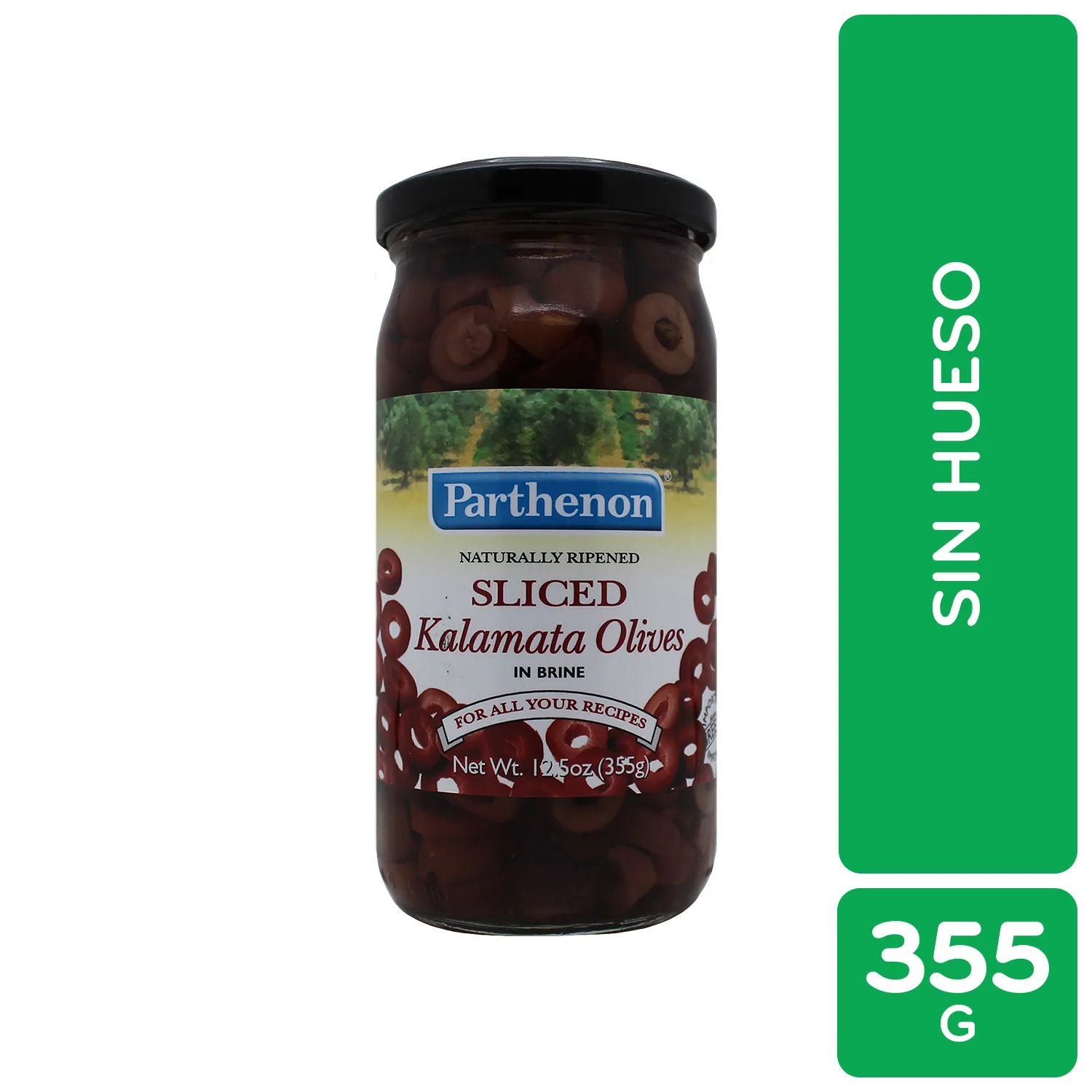 Aceituna Rebanada Kalamata Parthenon Frasco 355 G