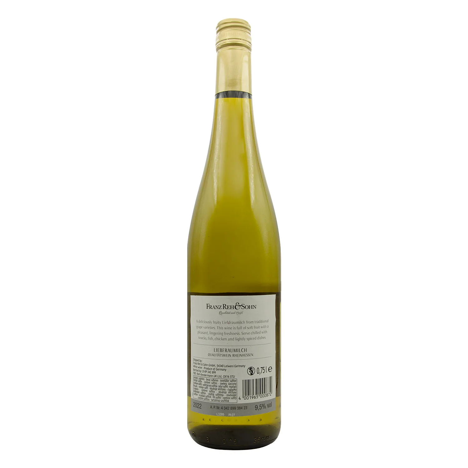 Vino Blanco Alemania Liebfraulmilch Franz Reh & Sohn