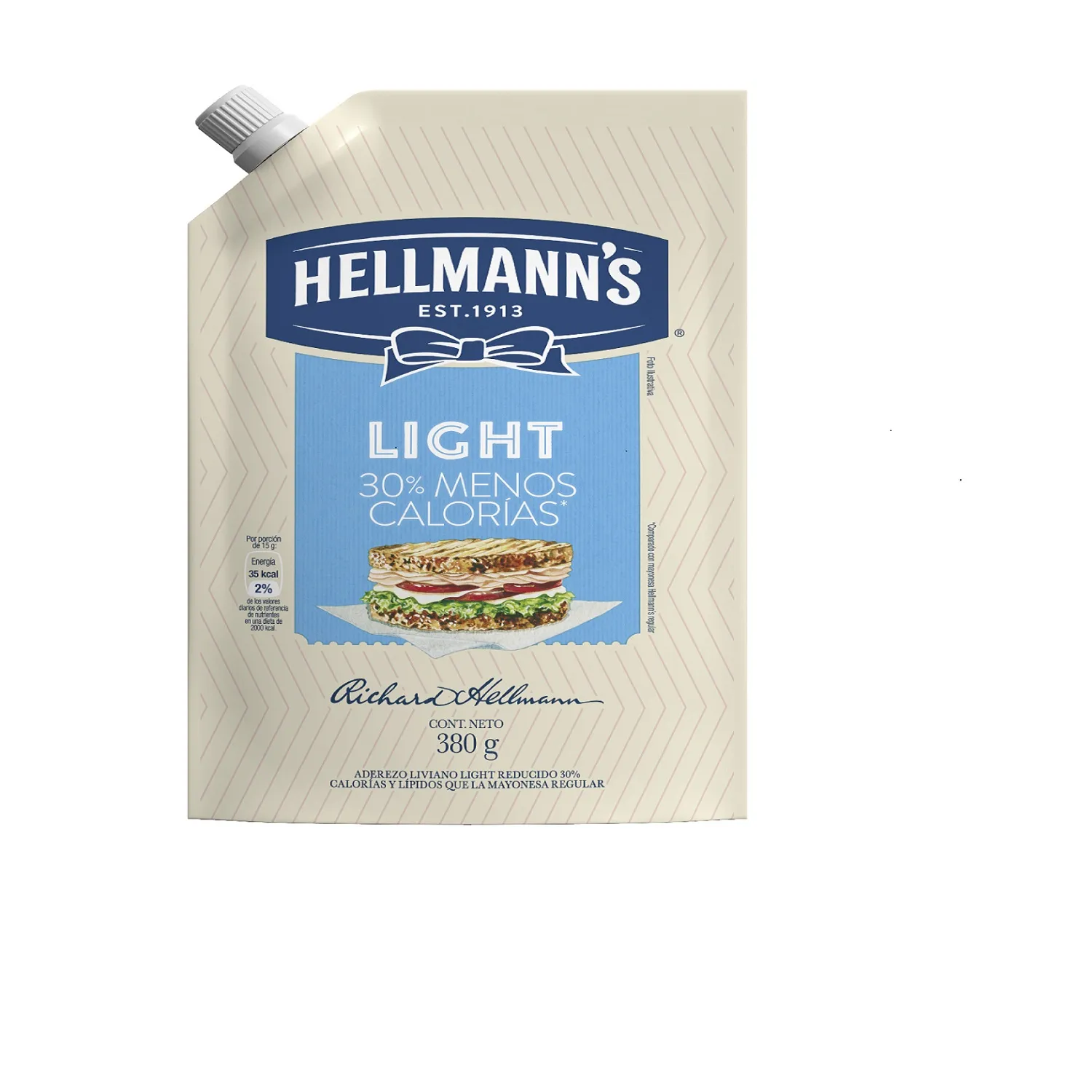 Mayonesa Natural Light Hellmann's Paquete 380 G