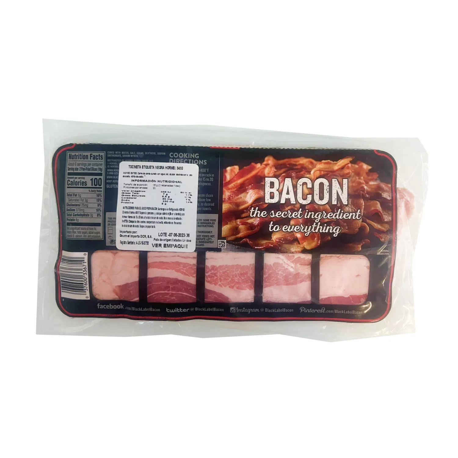 Tocineta Cerdo Etiqueta Negra Hormel