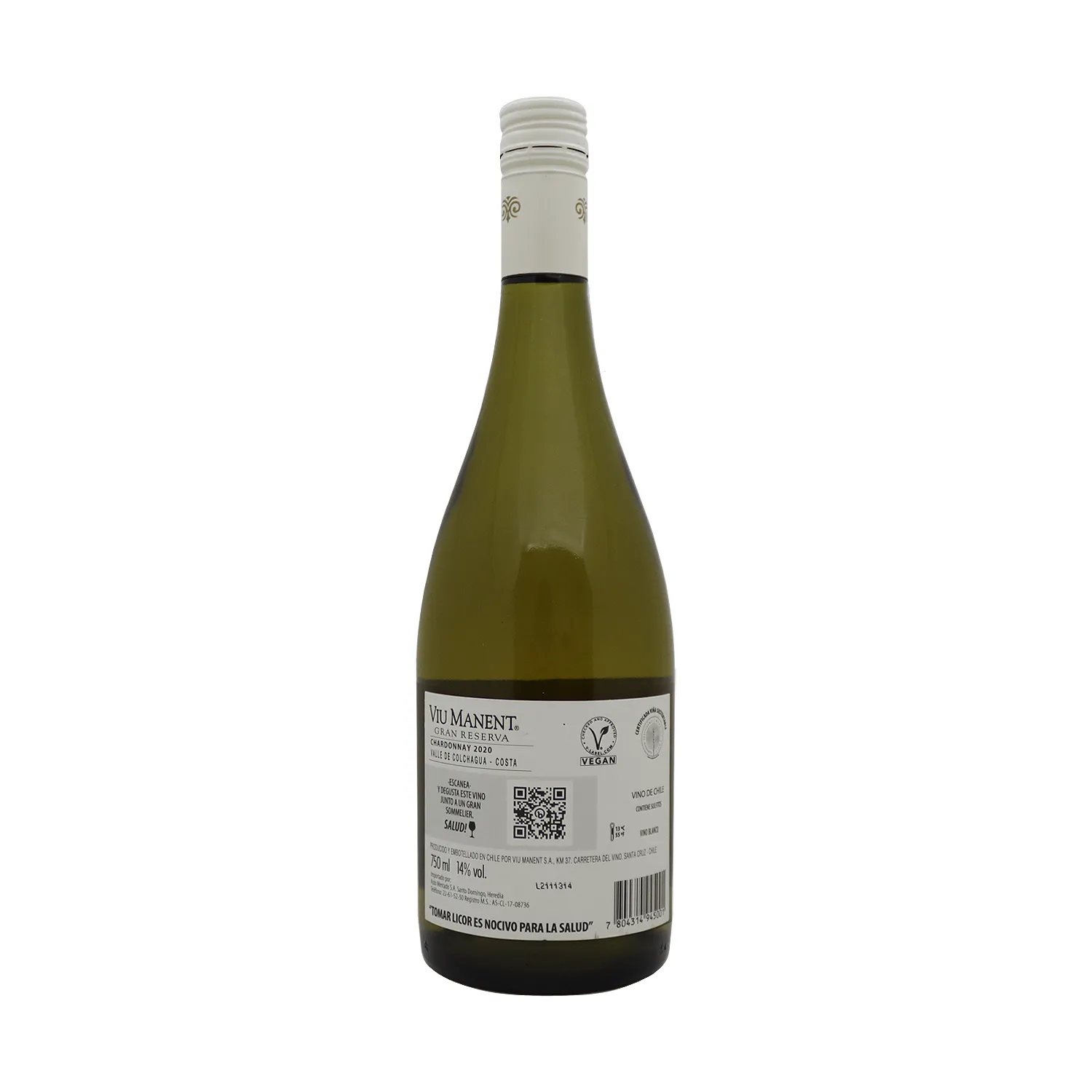 Vino Blanco Chile Chardonnay Gran Reserva Viu Manent