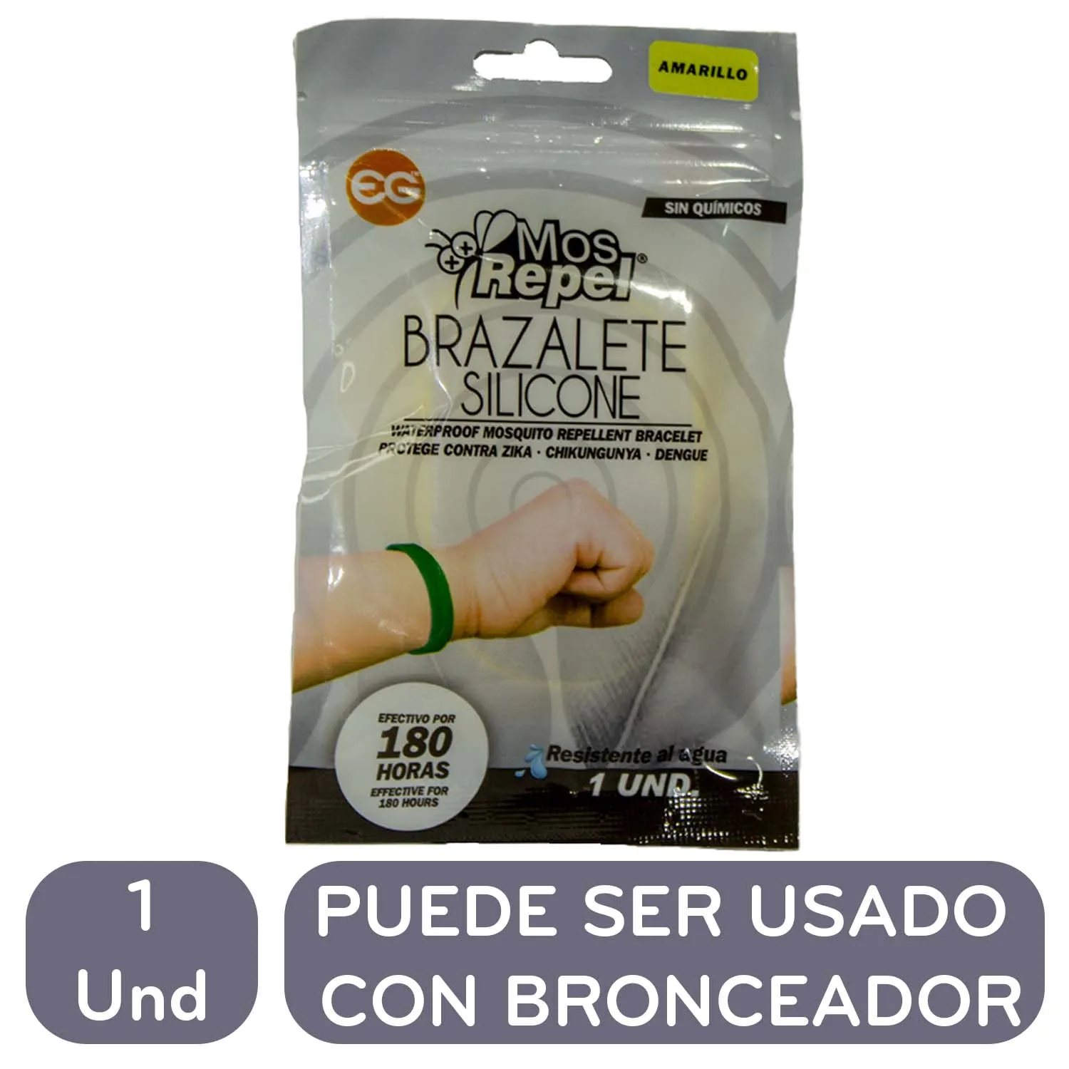 Repelente Brazalete Waterproof Silicon Eg Blister 1 Unid