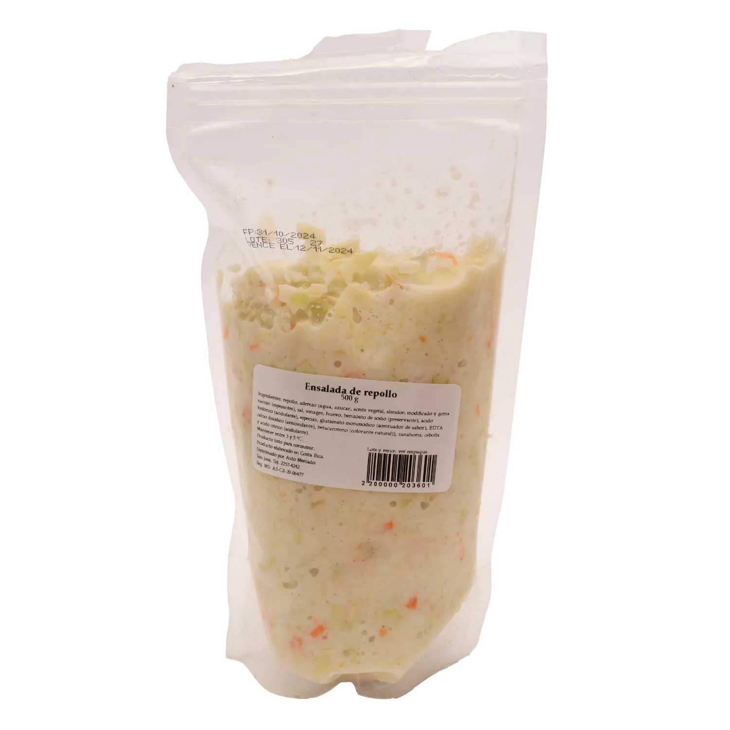 Ensalada Repollo Auto Mercado Paquete 500 G