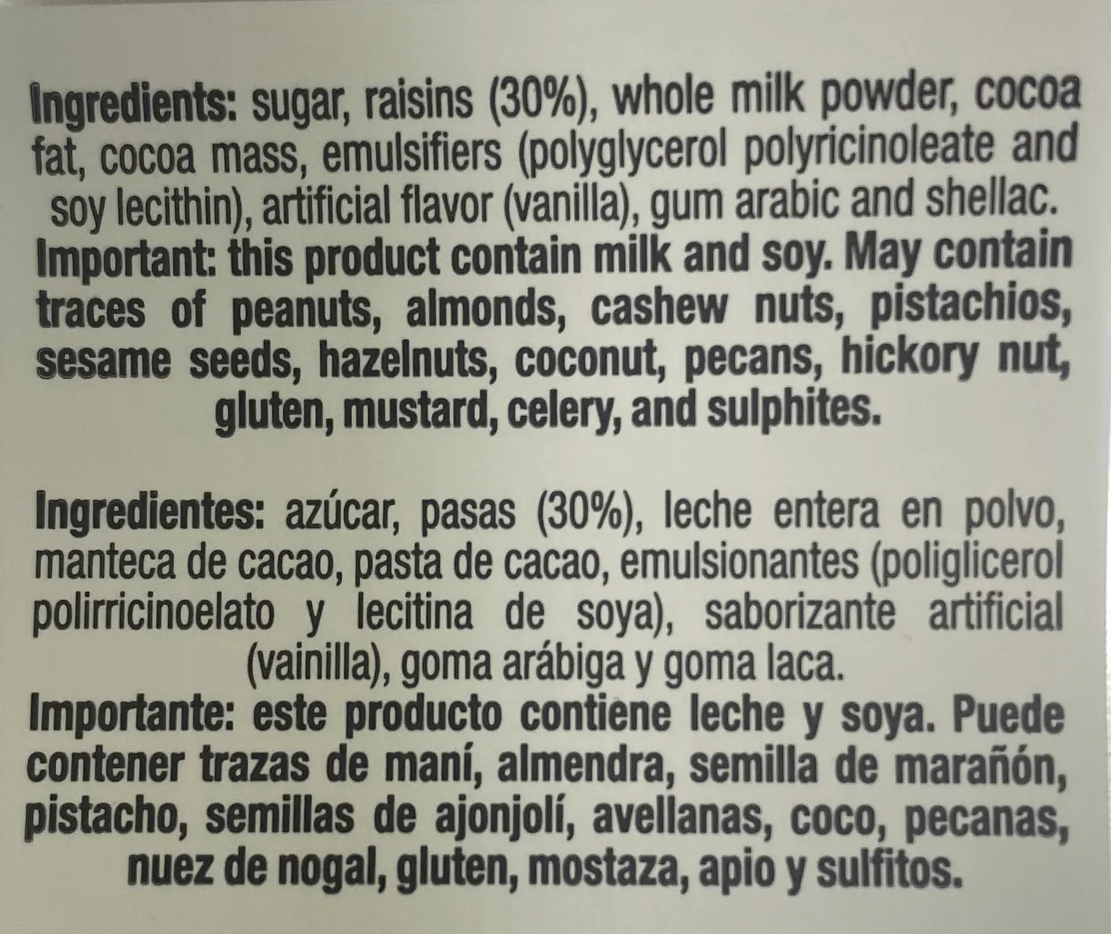 Fruta Deshidratada Pasas Pro