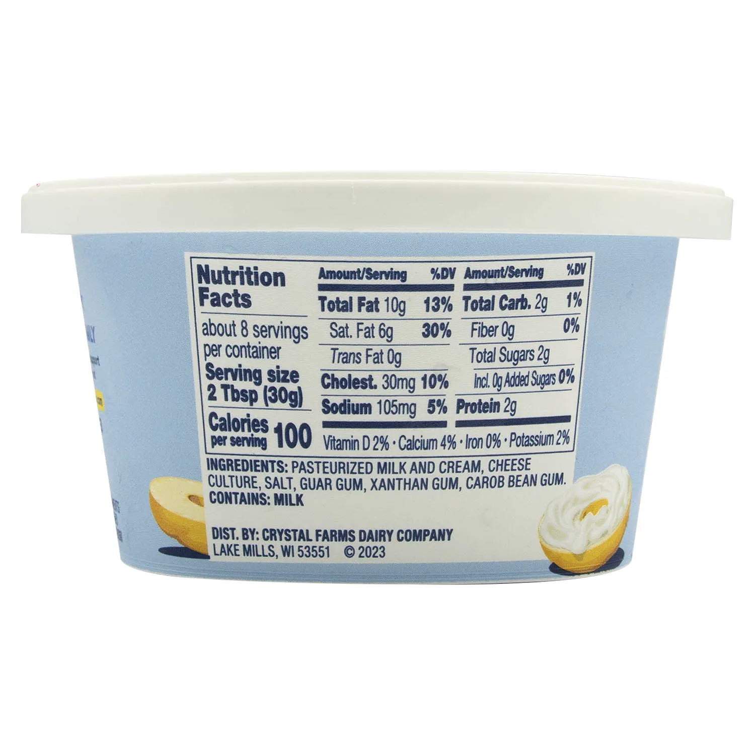Queso Crema Crystal Farms Envase 226 G