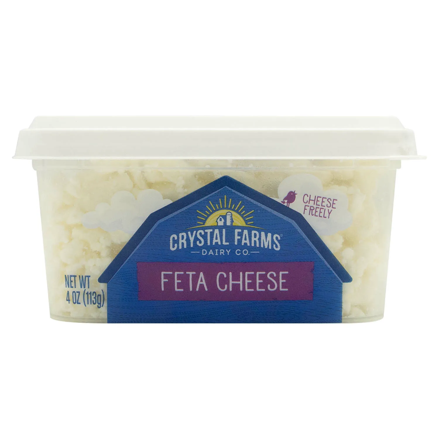 Queso Feta Desmenuzado Crystal Farms Envase 113 G