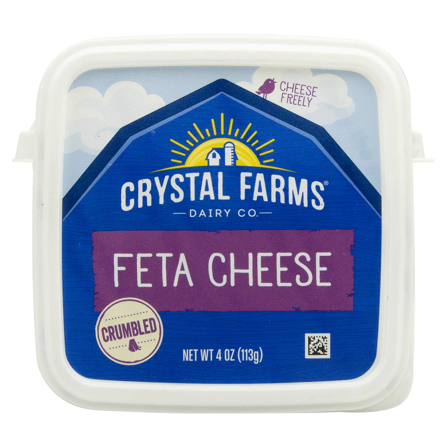 Queso Feta Desmenuzado Crystal Farms Envase 113 G