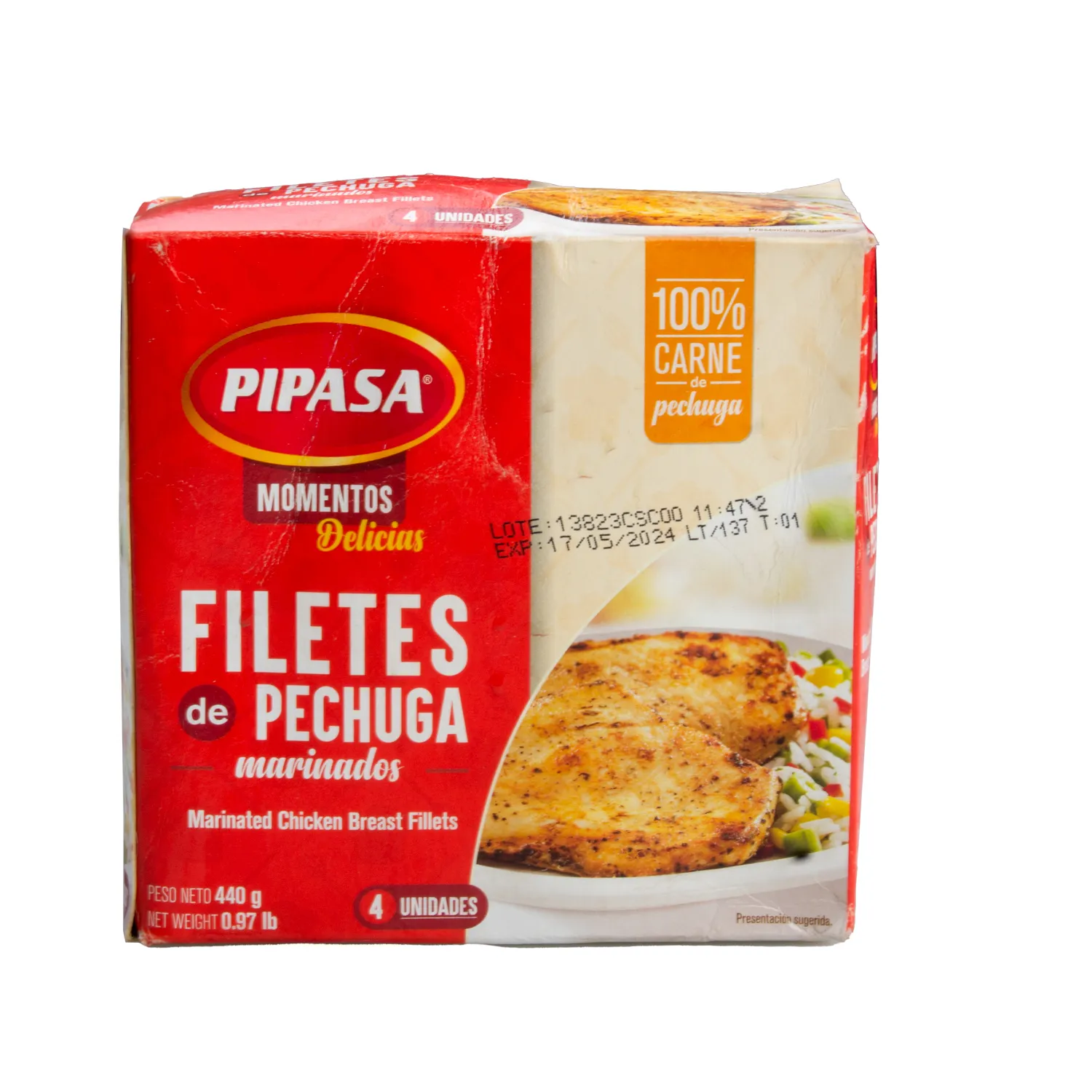 Pechuga Pollo Marinado Filete Pipasa Caja 500 G