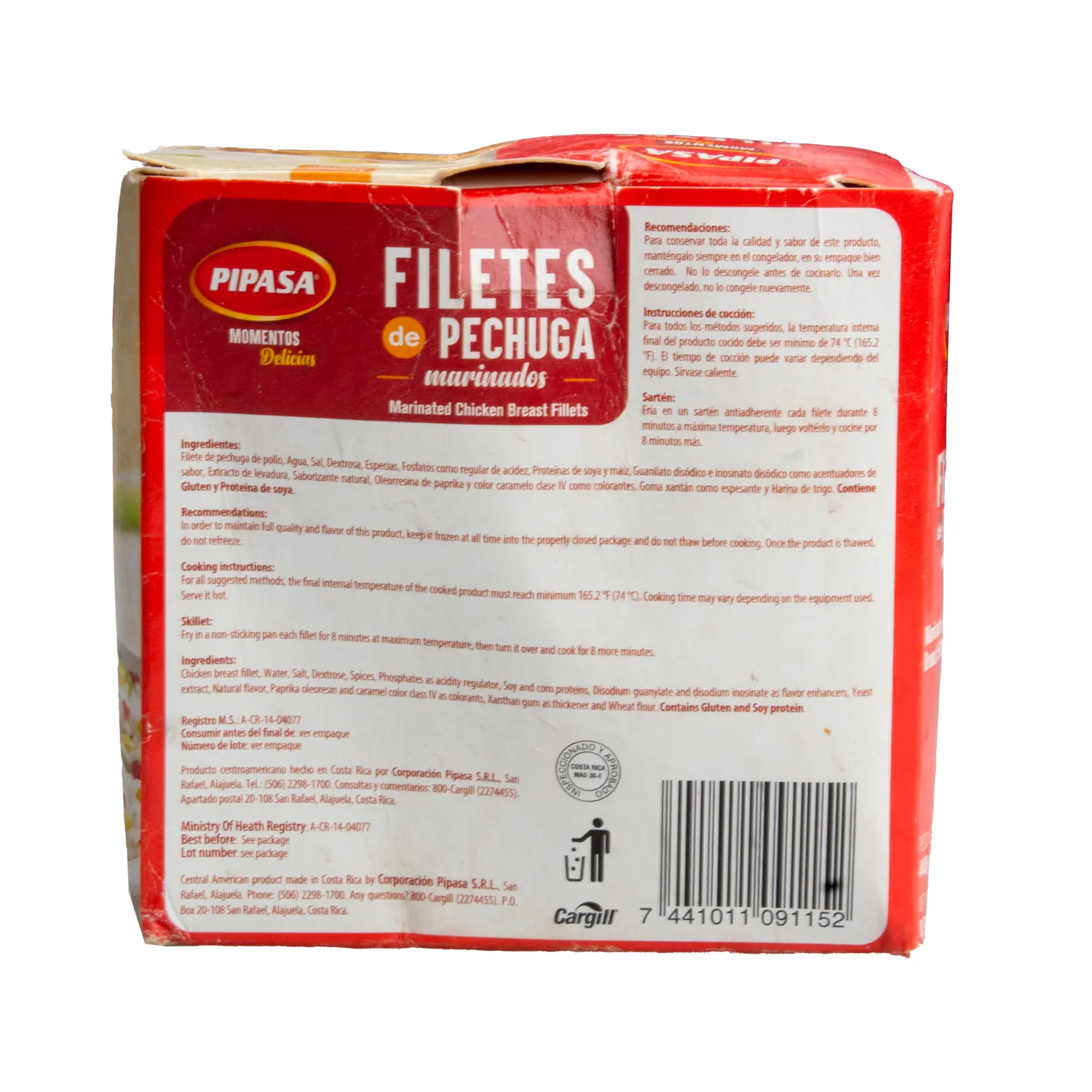 Pechuga Pollo Marinado Filete Pipasa Caja 500 G