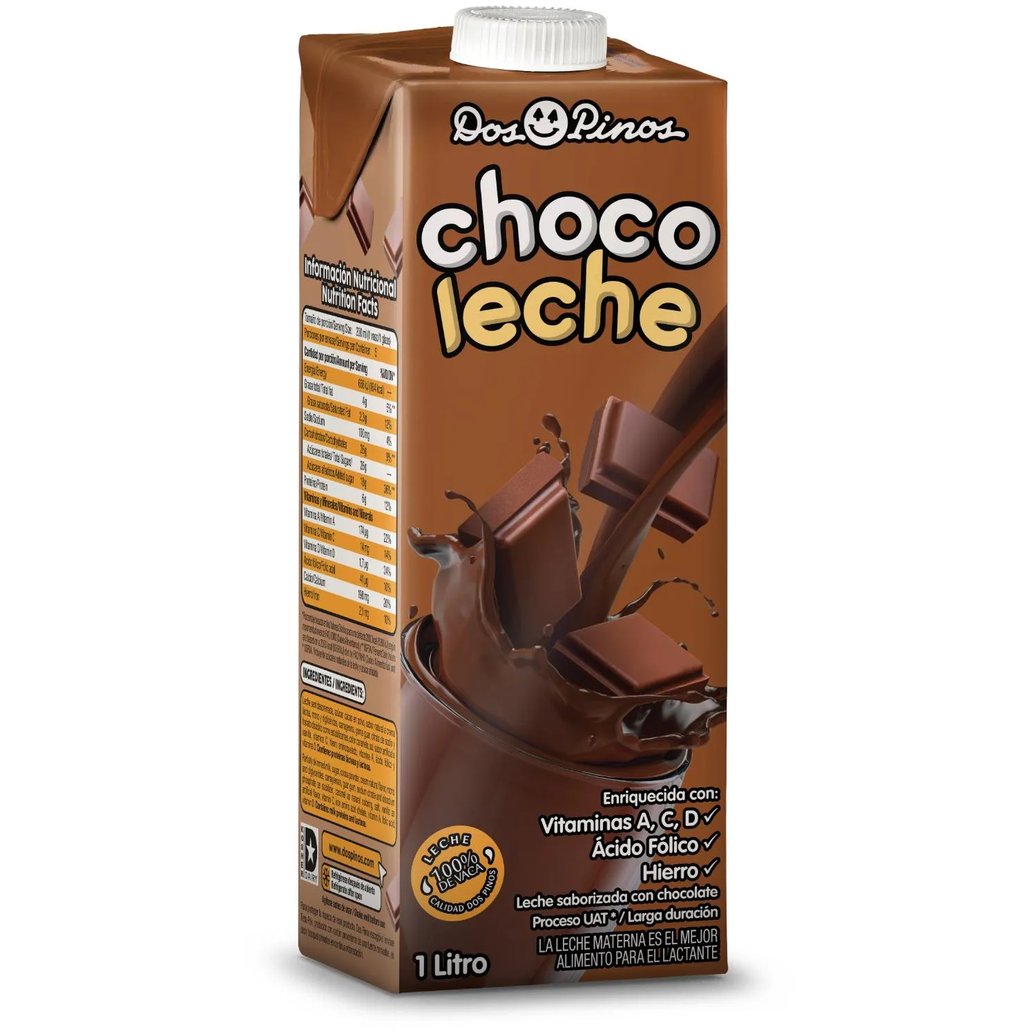 Leche Saborizada Chocolate Dos Pinos Caja 1000 Ml