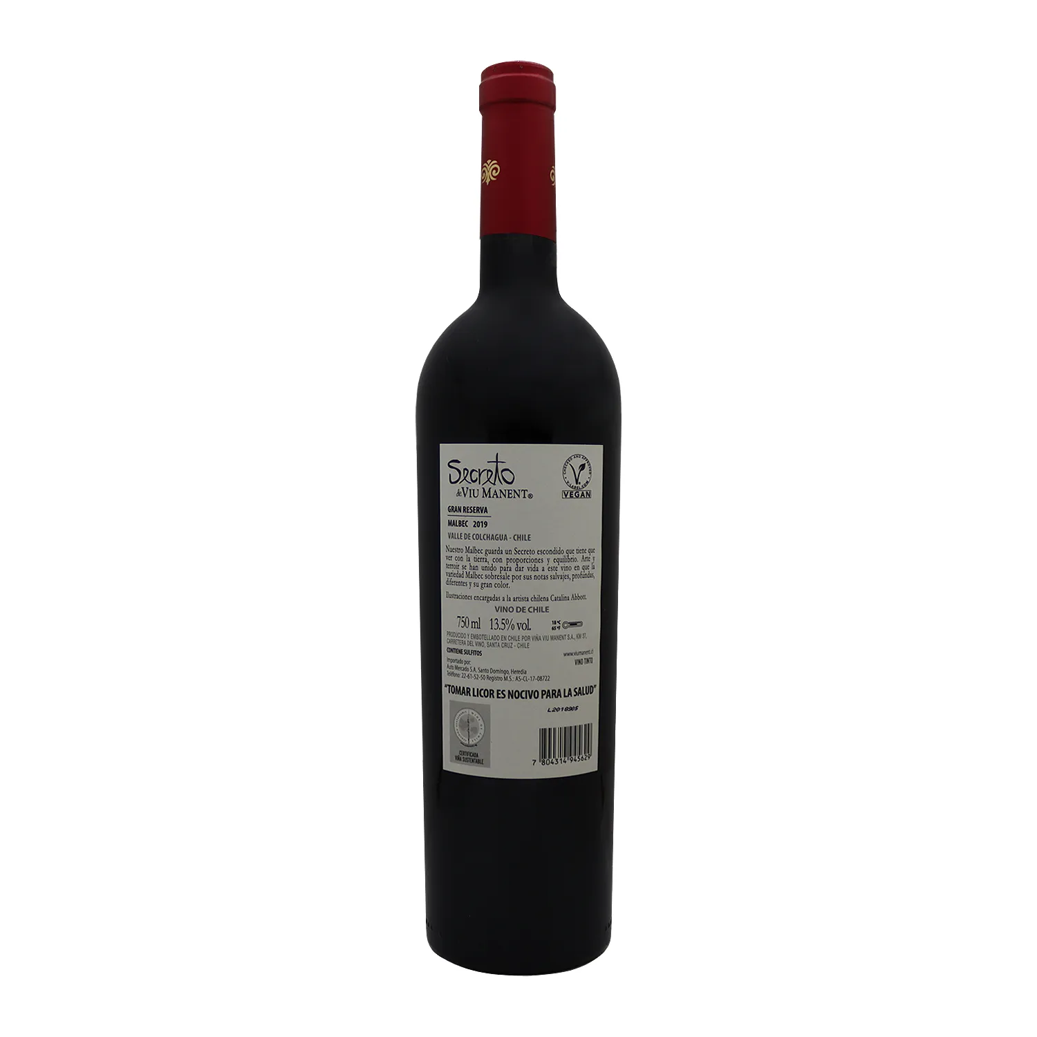 Vino Tinto Chile Malbec Reserva Secreto Viu Manent