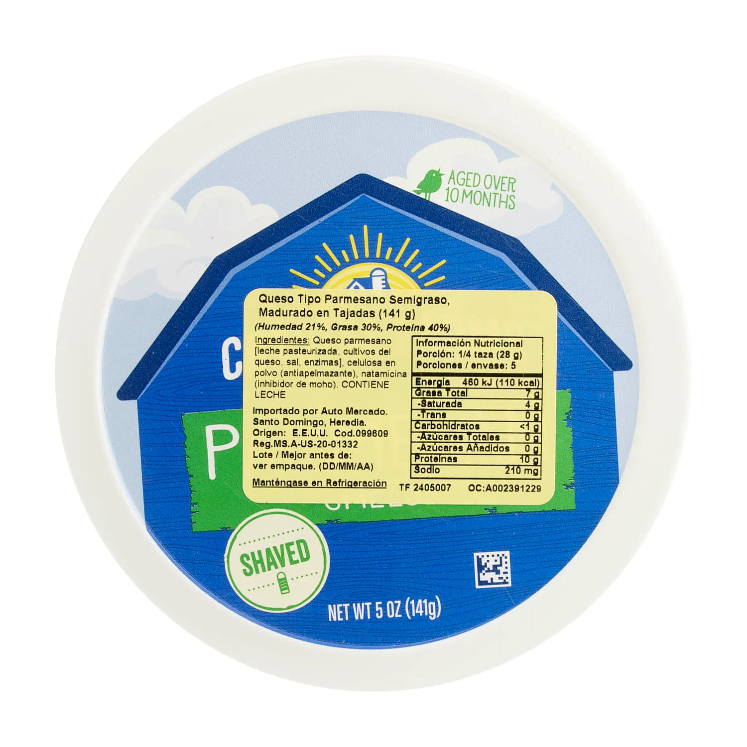 Queso Parmesano Lonjas Crystal Farms