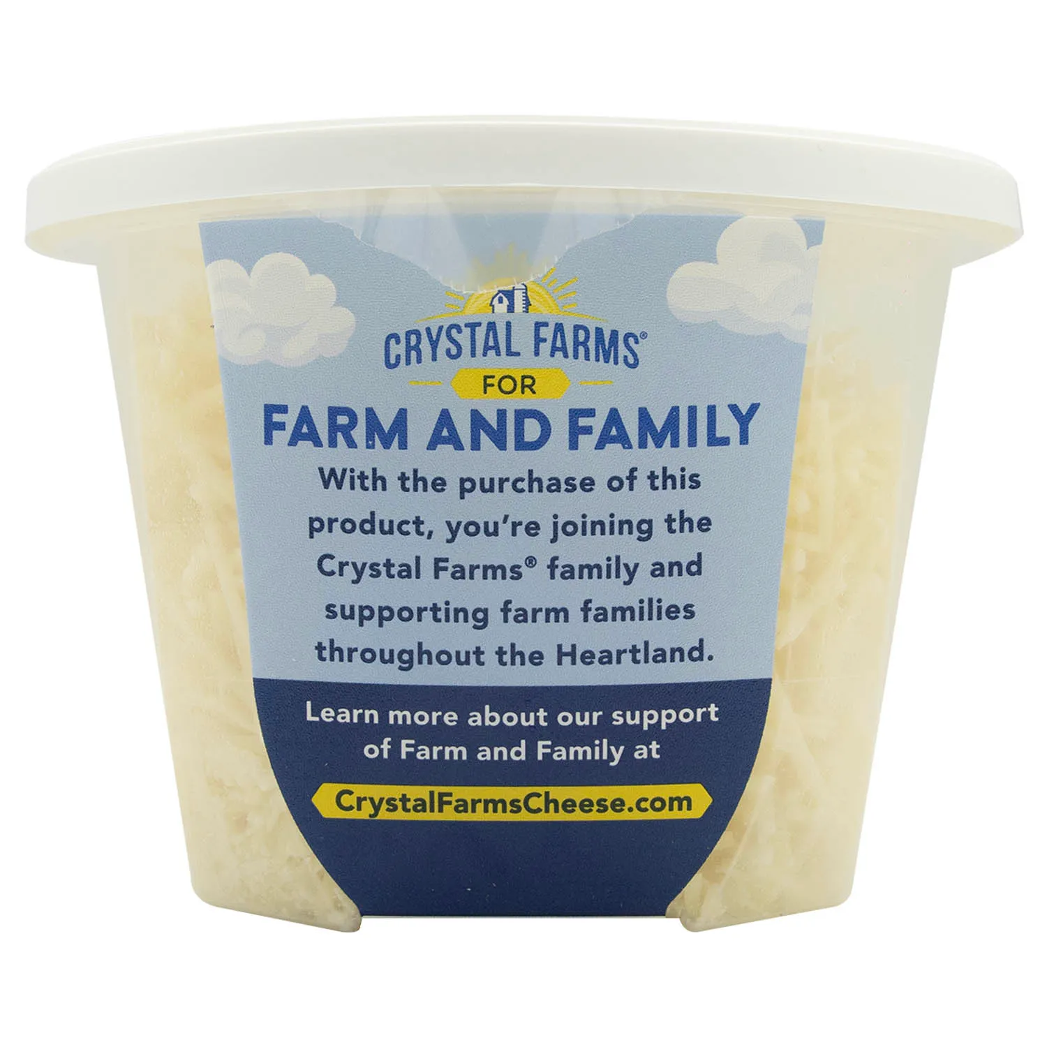 Queso Parmesano Rallado Crystal Farms Envase 141 G