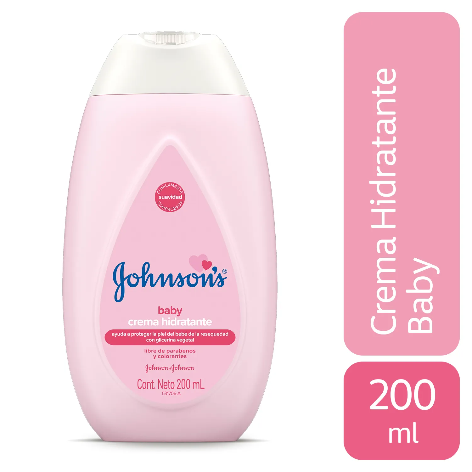 Crema Humectante Hidratacion Johnson & Johnson Envase 200 Ml