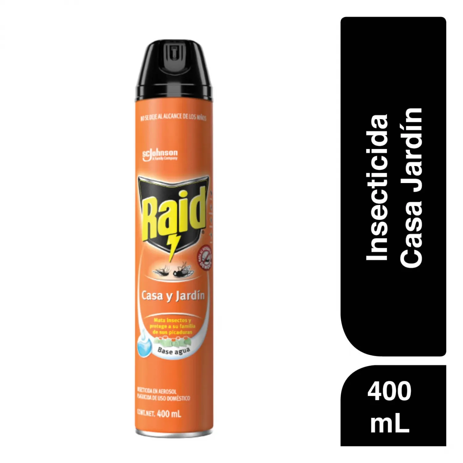 Insecticida Aerosol Multinsecto Casa Jardin Raid Lata 400 Ml