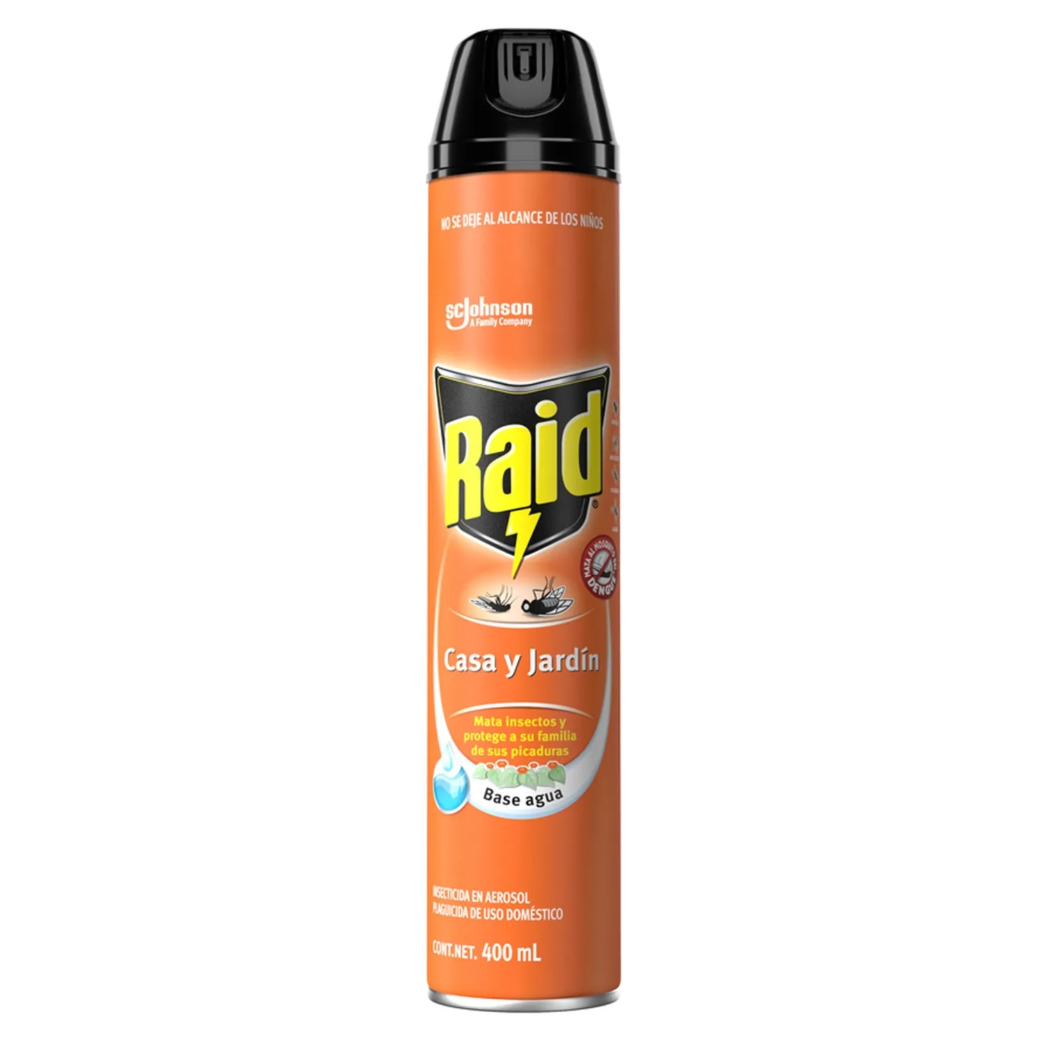 Insecticida Aerosol Multinsecto Casa Jardin Raid Lata 400 Ml