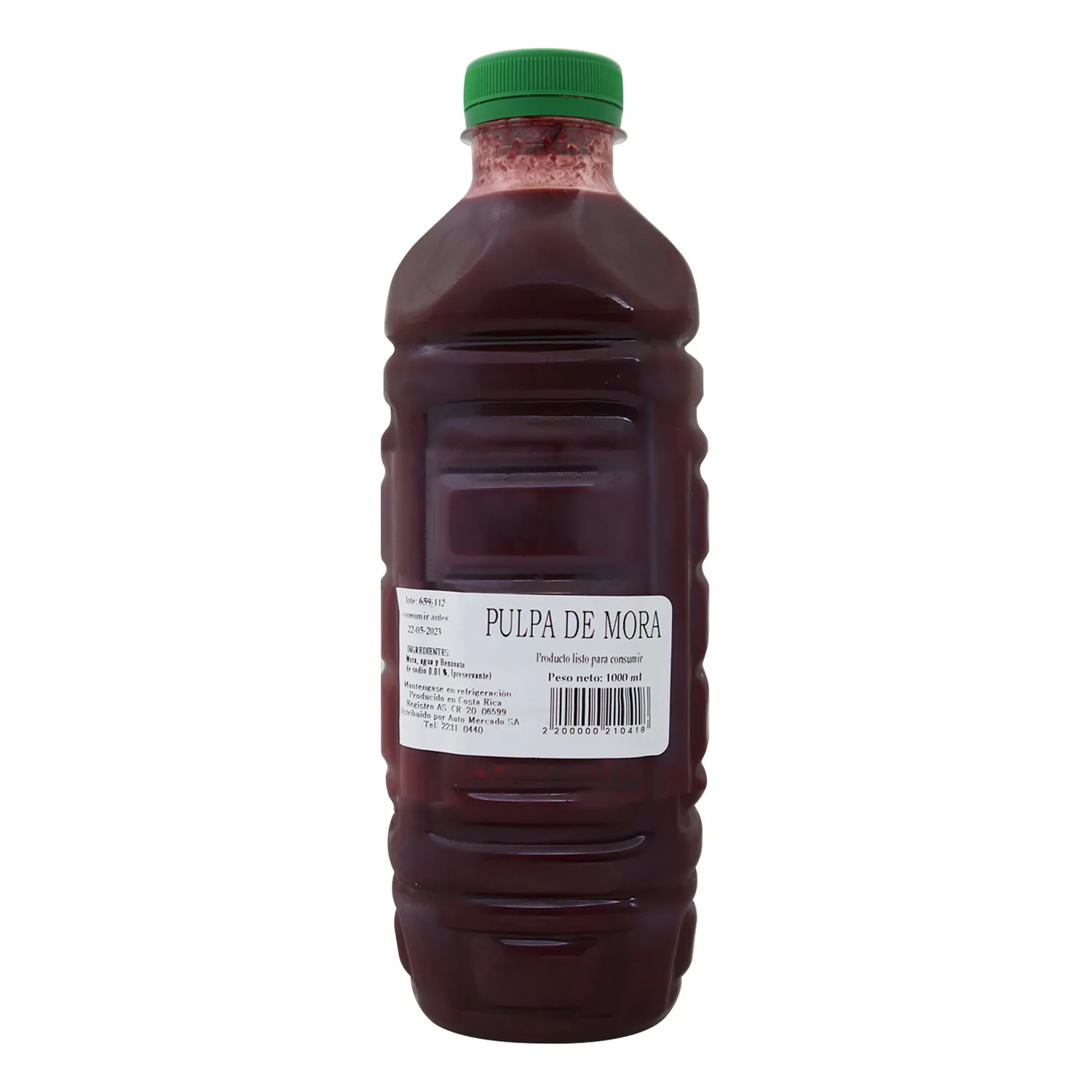 Pulpa Fruta Mora Auto Mercado Envase 1000 Ml