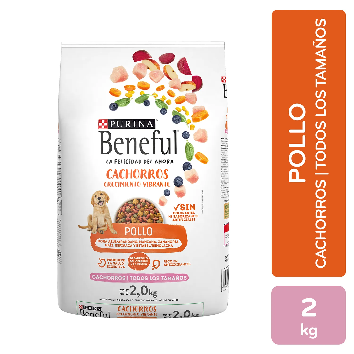 Alimento Perro Seco Cachorro Pollo Purina Beneful Bolsa 2 Kg