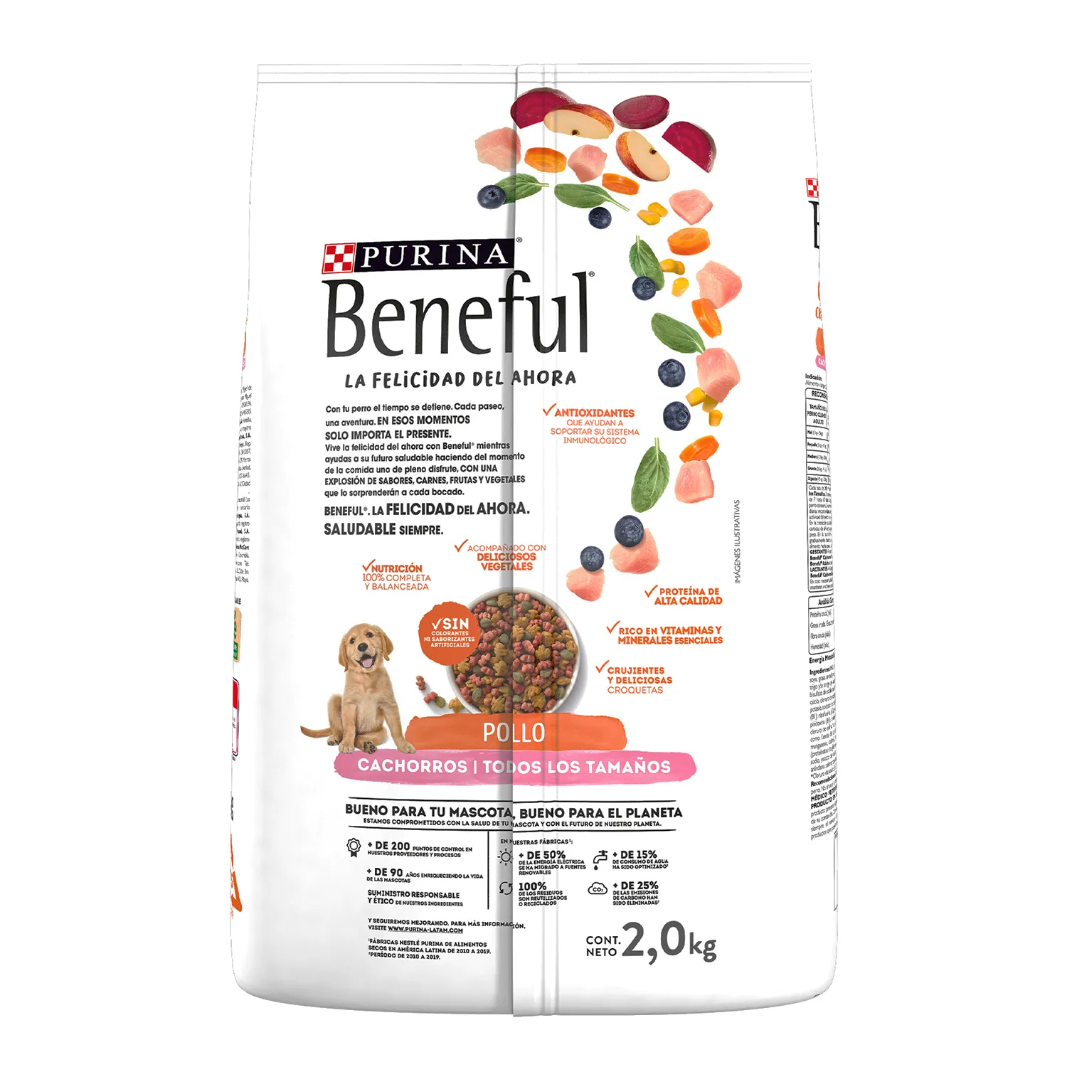 Alimento Perro Seco Cachorro Pollo Purina Beneful Bolsa 2 Kg