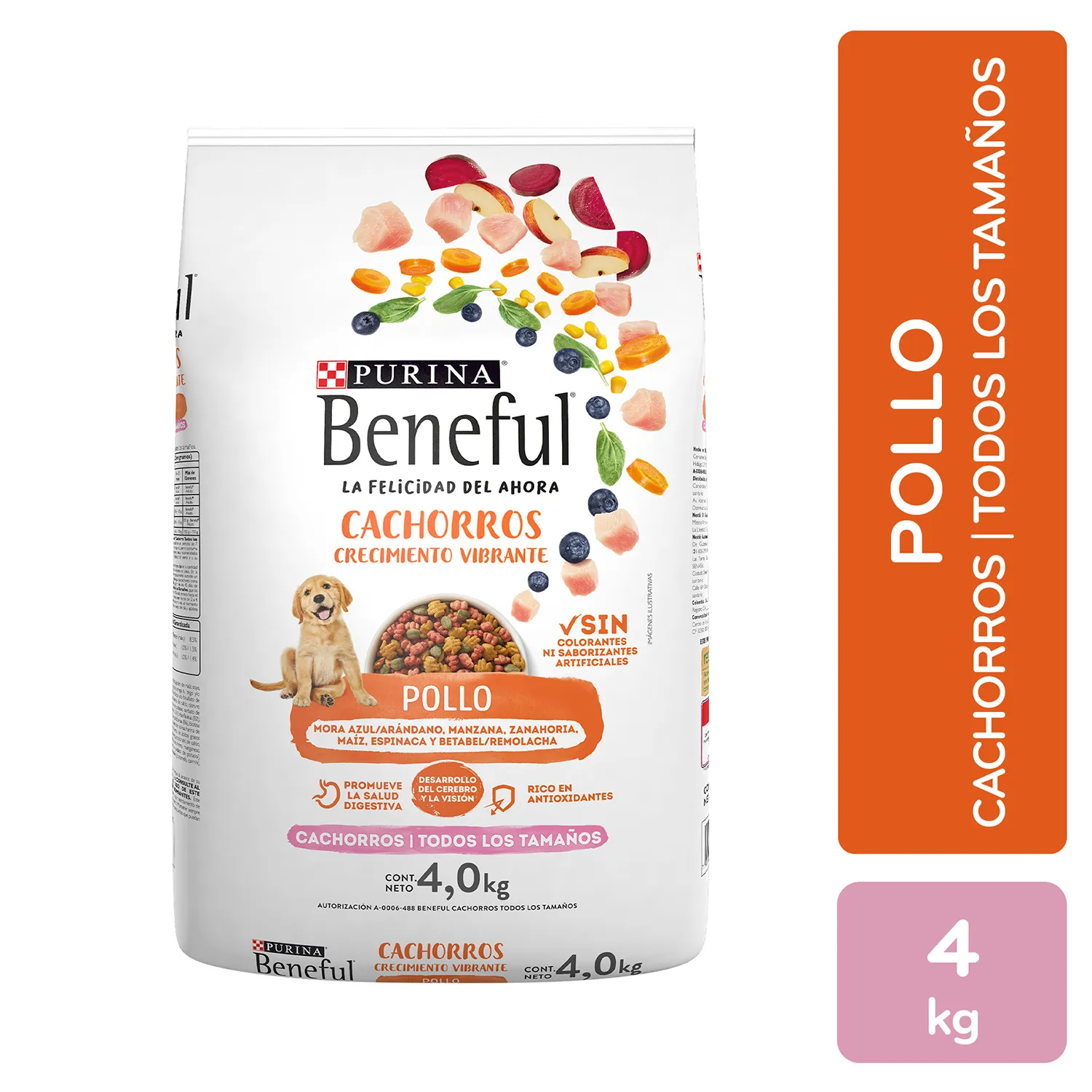 Alimento Perro Seco Cachorro Pollo Purina Beneful Bolsa 4 Kg