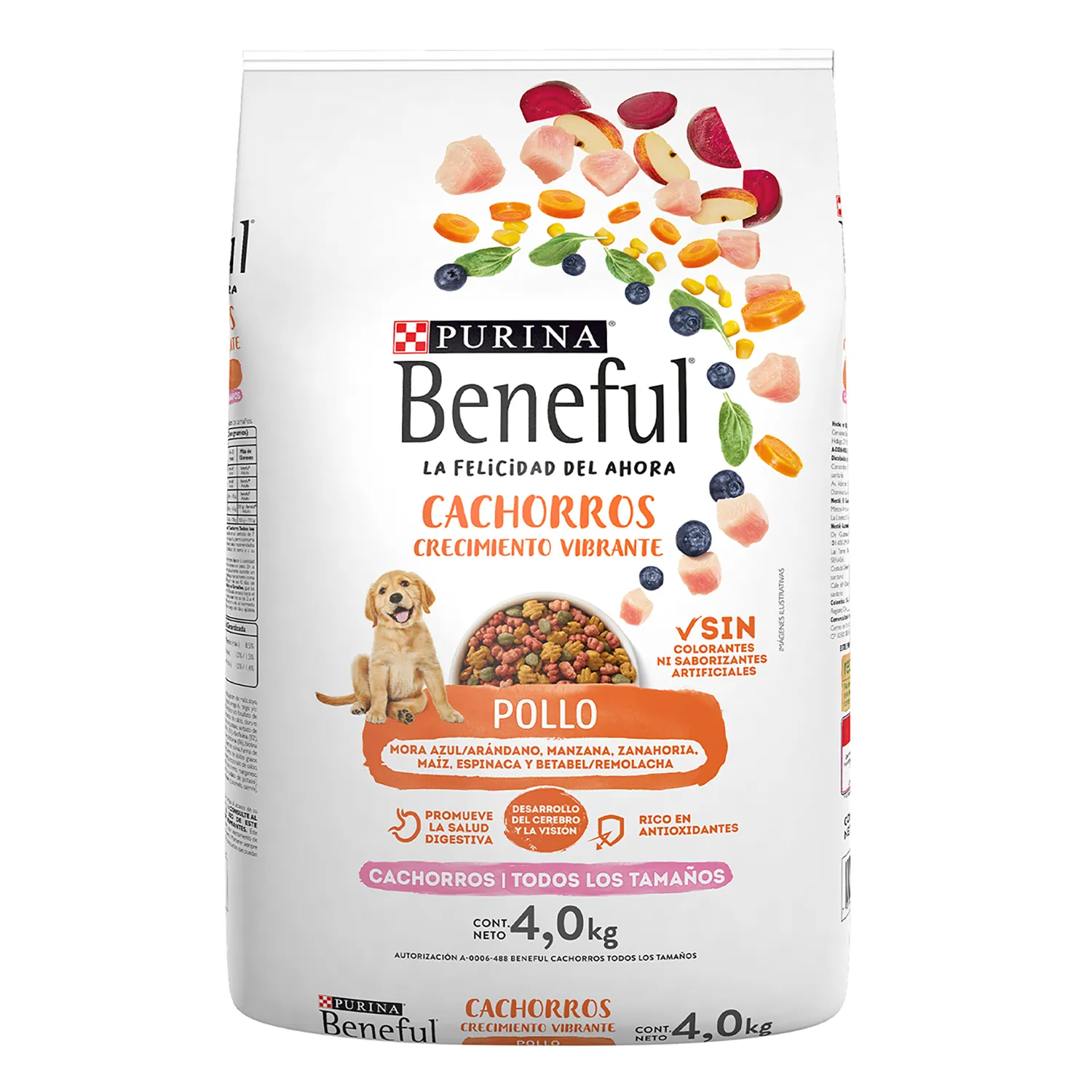 Alimento Perro Seco Cachorro Pollo Purina Beneful Bolsa 4 Kg