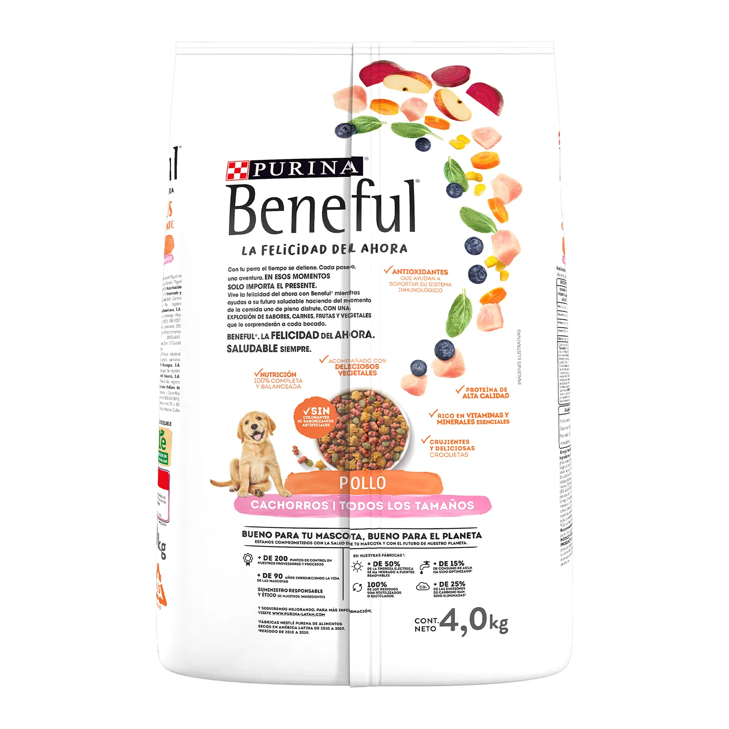 Alimento Perro Seco Cachorro Pollo Purina Beneful Bolsa 4 Kg