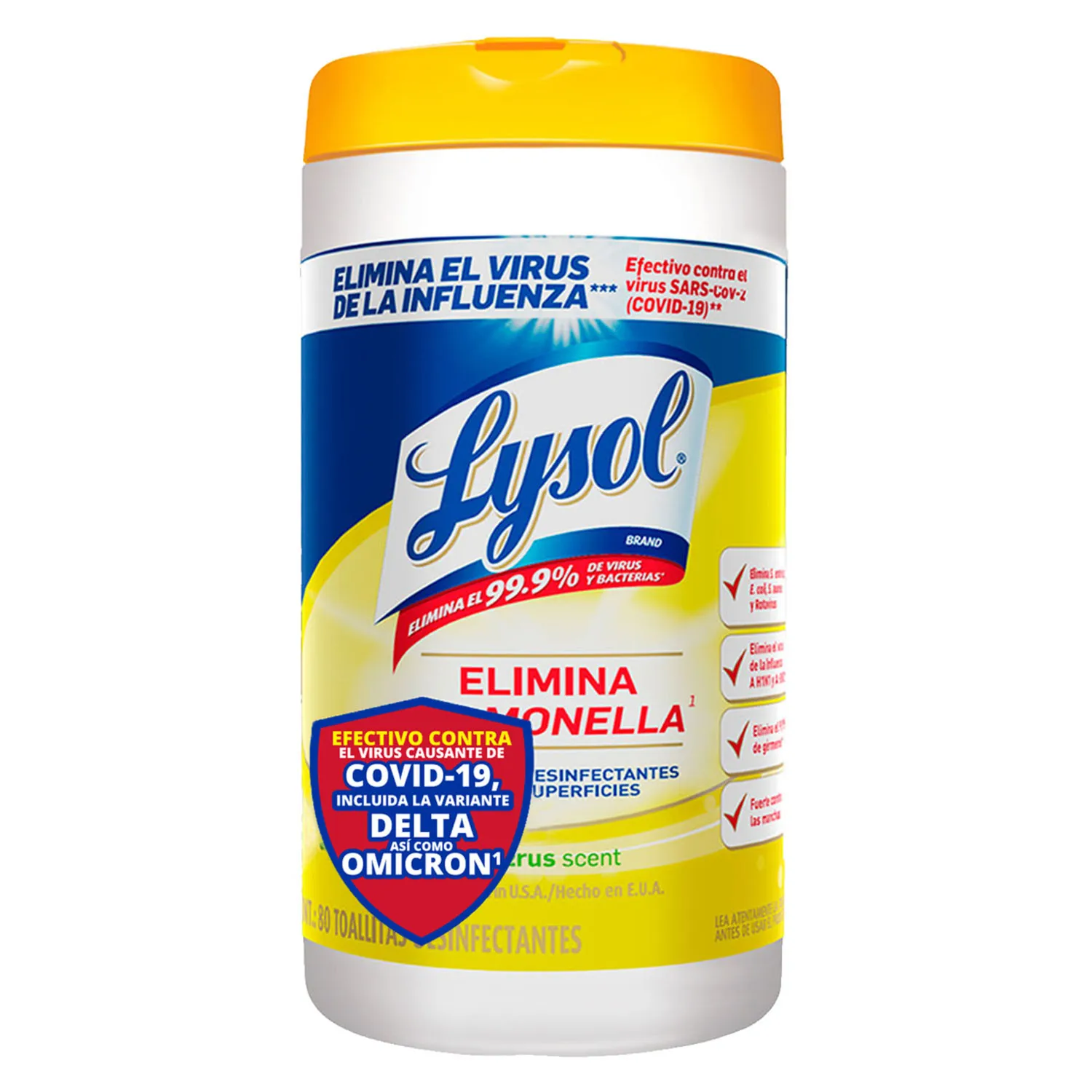 Toalla Desinfectante Multiuso Citrus Lysol Envase 576 G