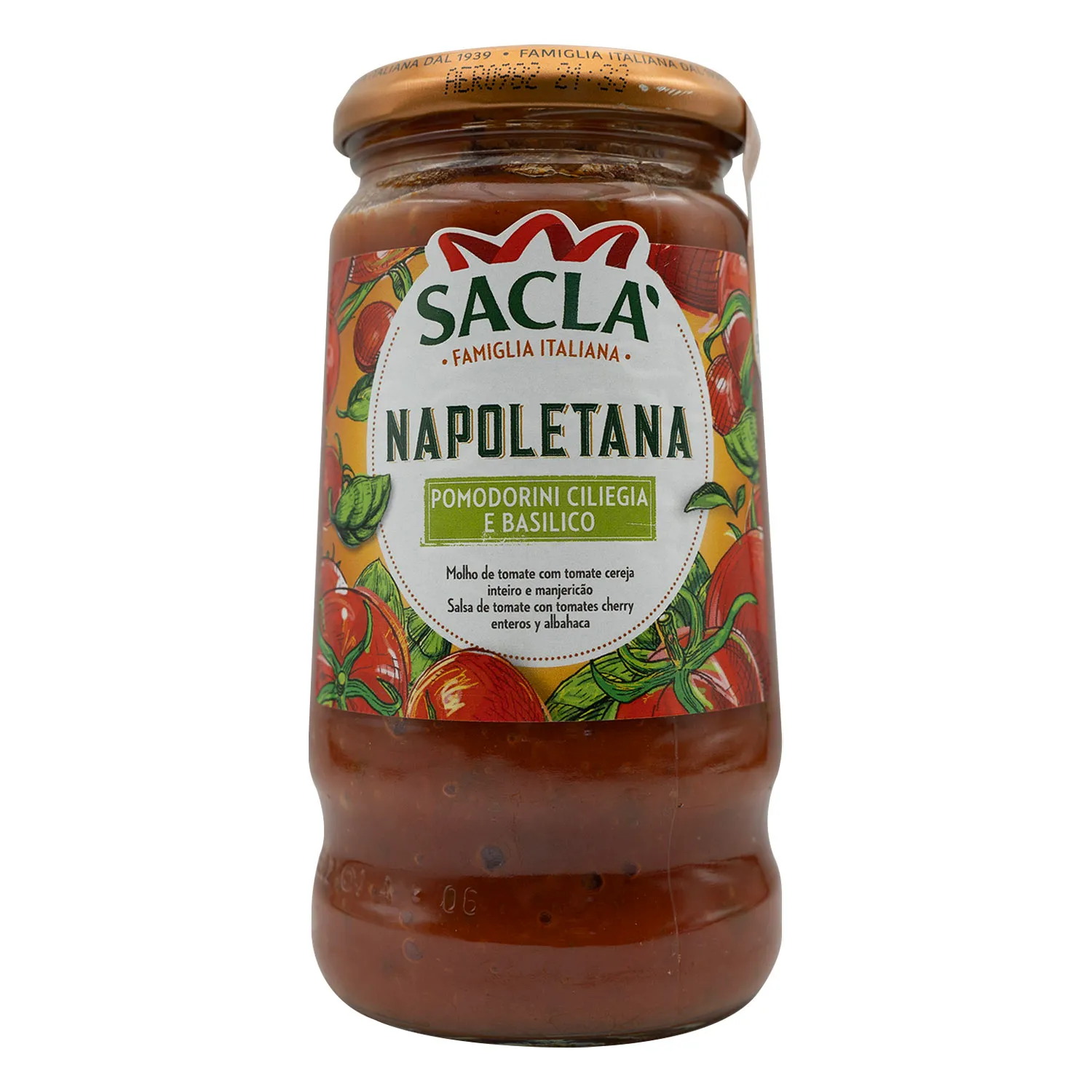 Salsa Tomate Preparada Napolitana Sacla Frasco 420 G