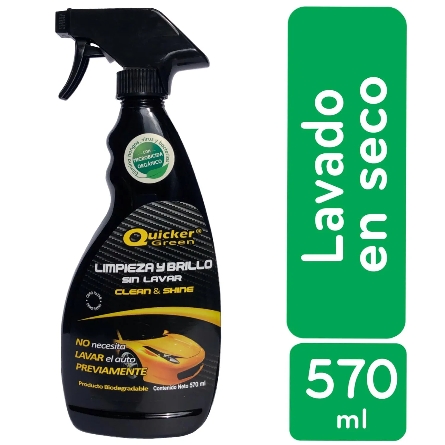 Cuidado Exterior Limpiador Liquido Abrillantador  Quicker Green  Envase 570 Ml