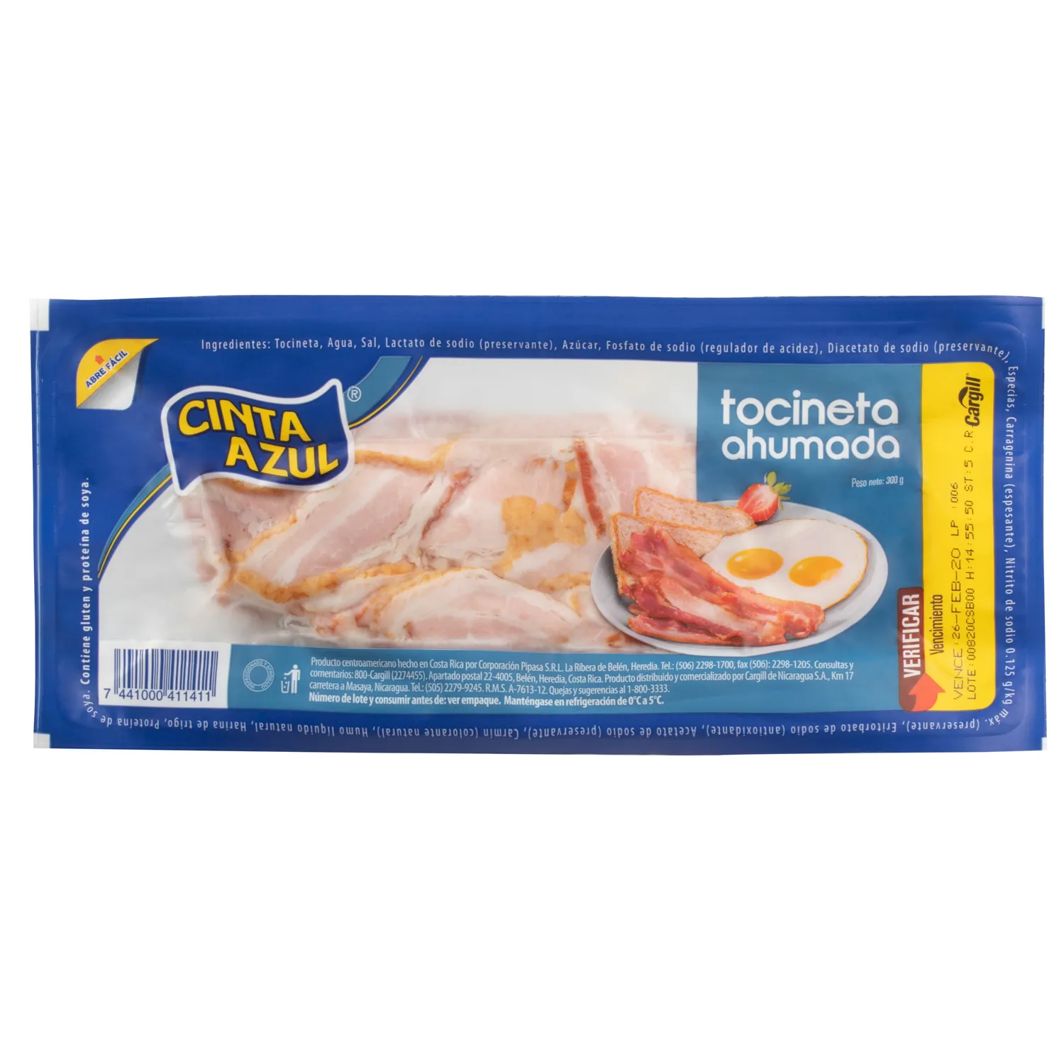 Tocineta Cerdo Ahumada Cinta Azul